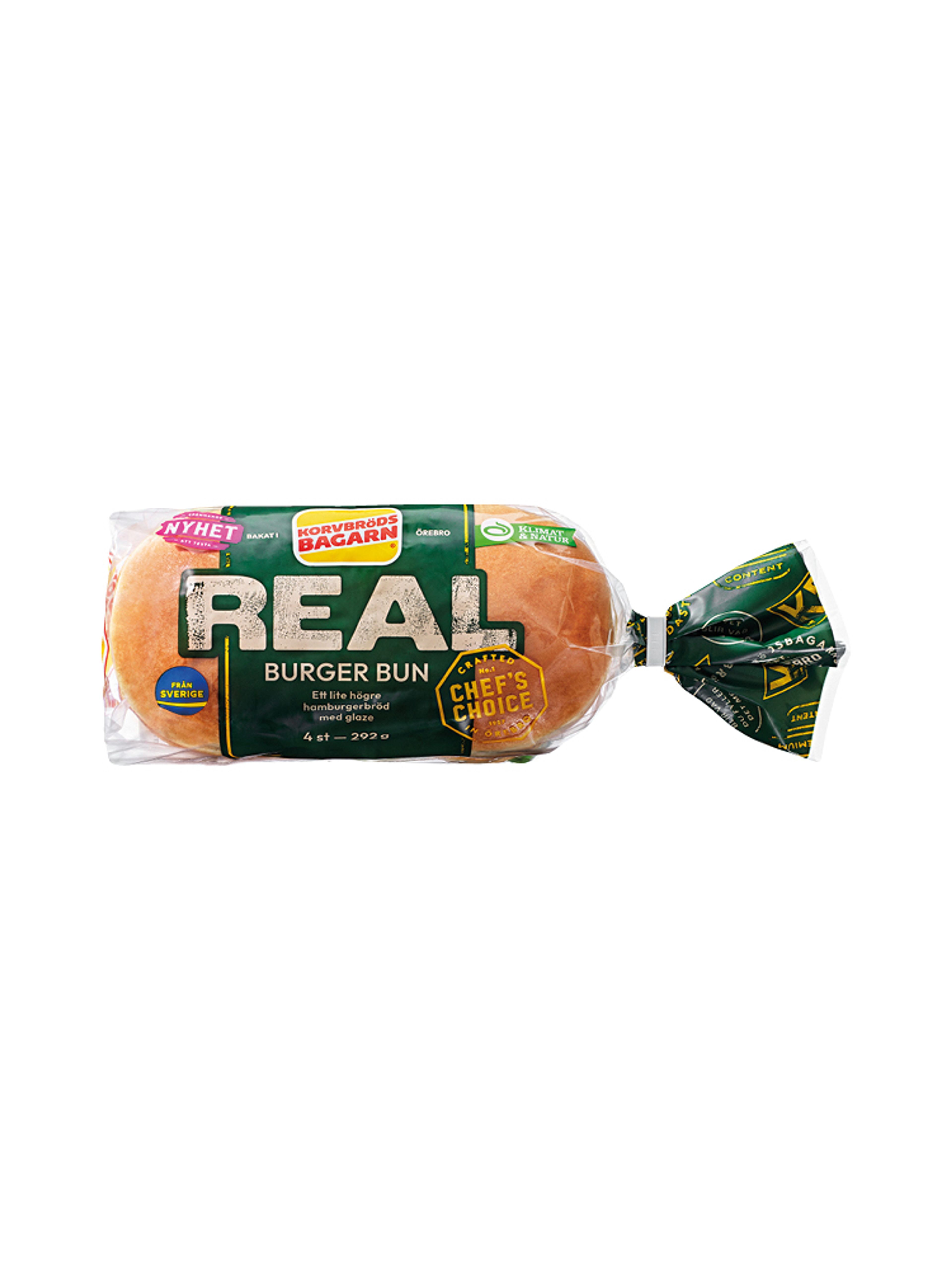 Produktbild som visar Real Burger bun från Korvbrödsbagarn