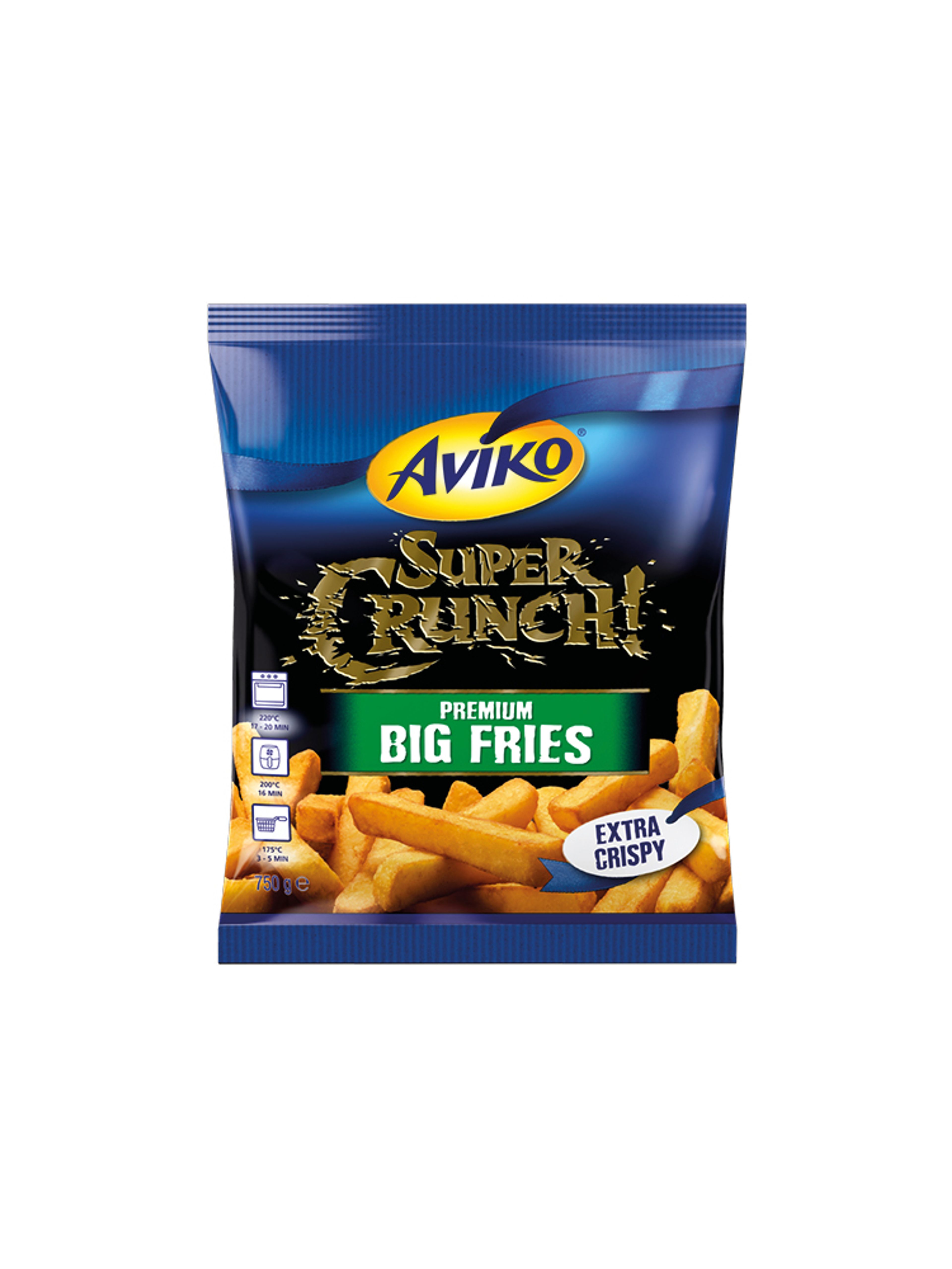Produktbild som visar Super Crunch Premium BIG Fries från Aviko
