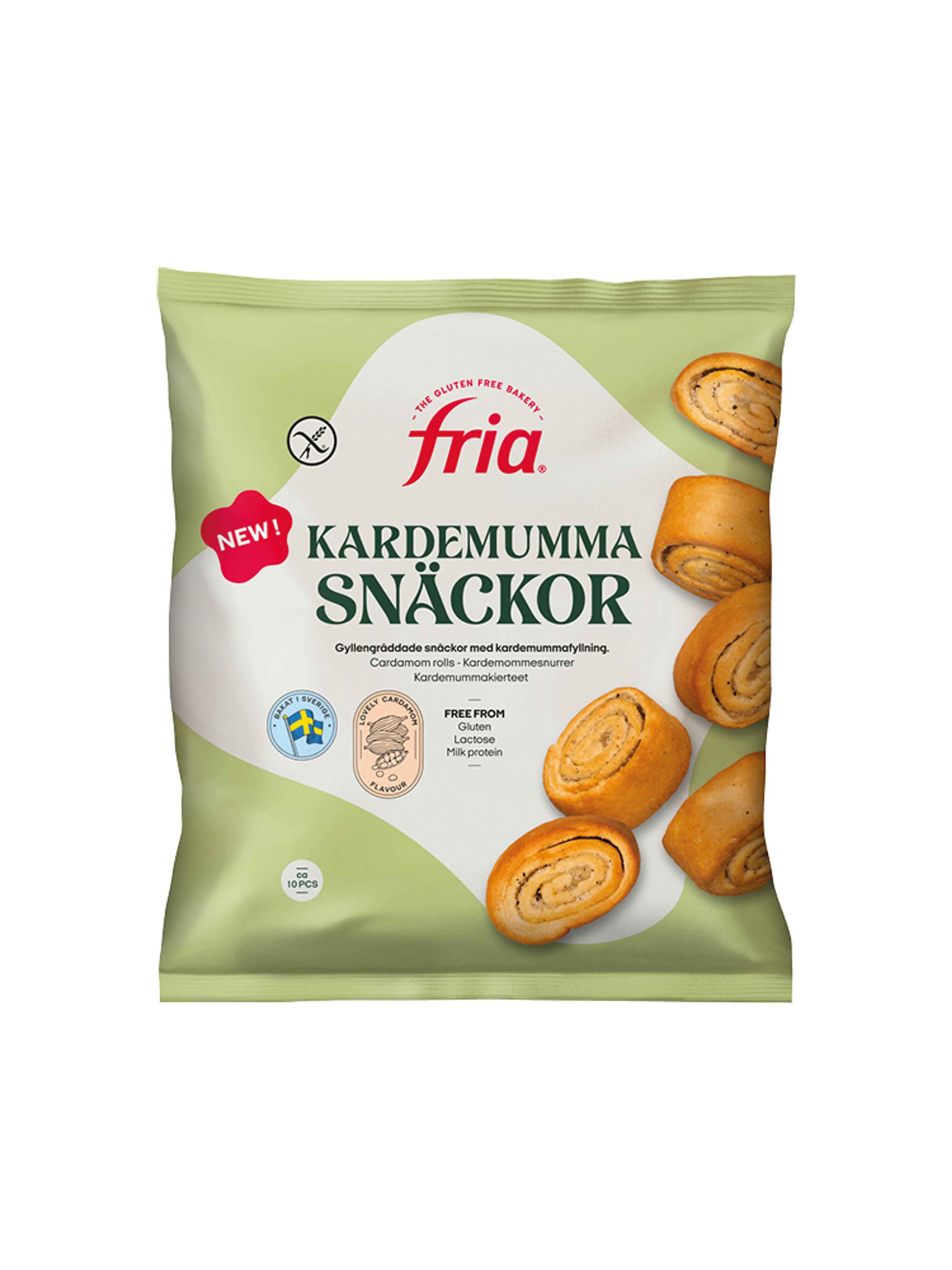 Produktbild som visar Glutenfria Kardemummasnäckor från Fria