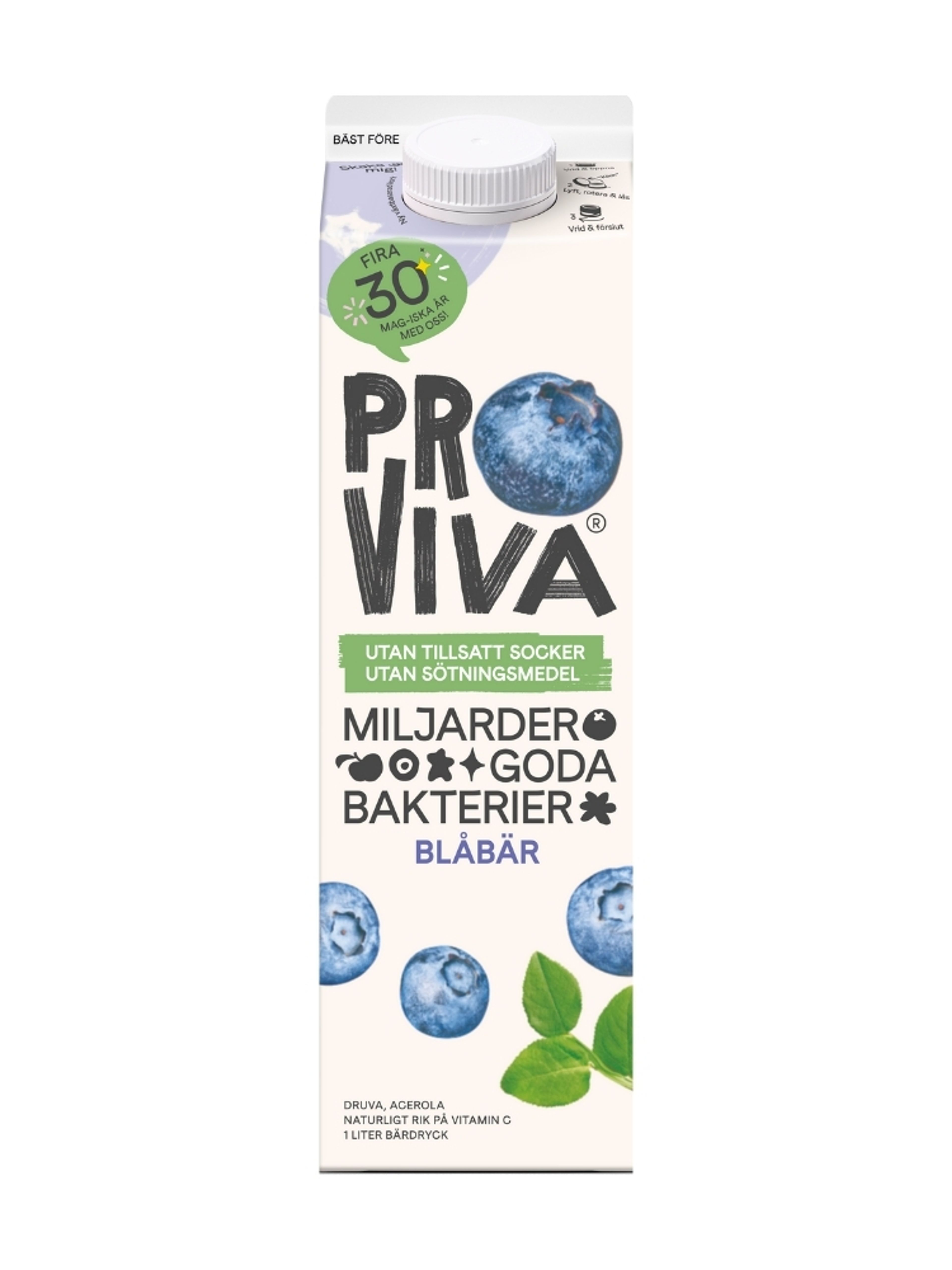 Produktbild som visar Blåbär UTSS från Proviva