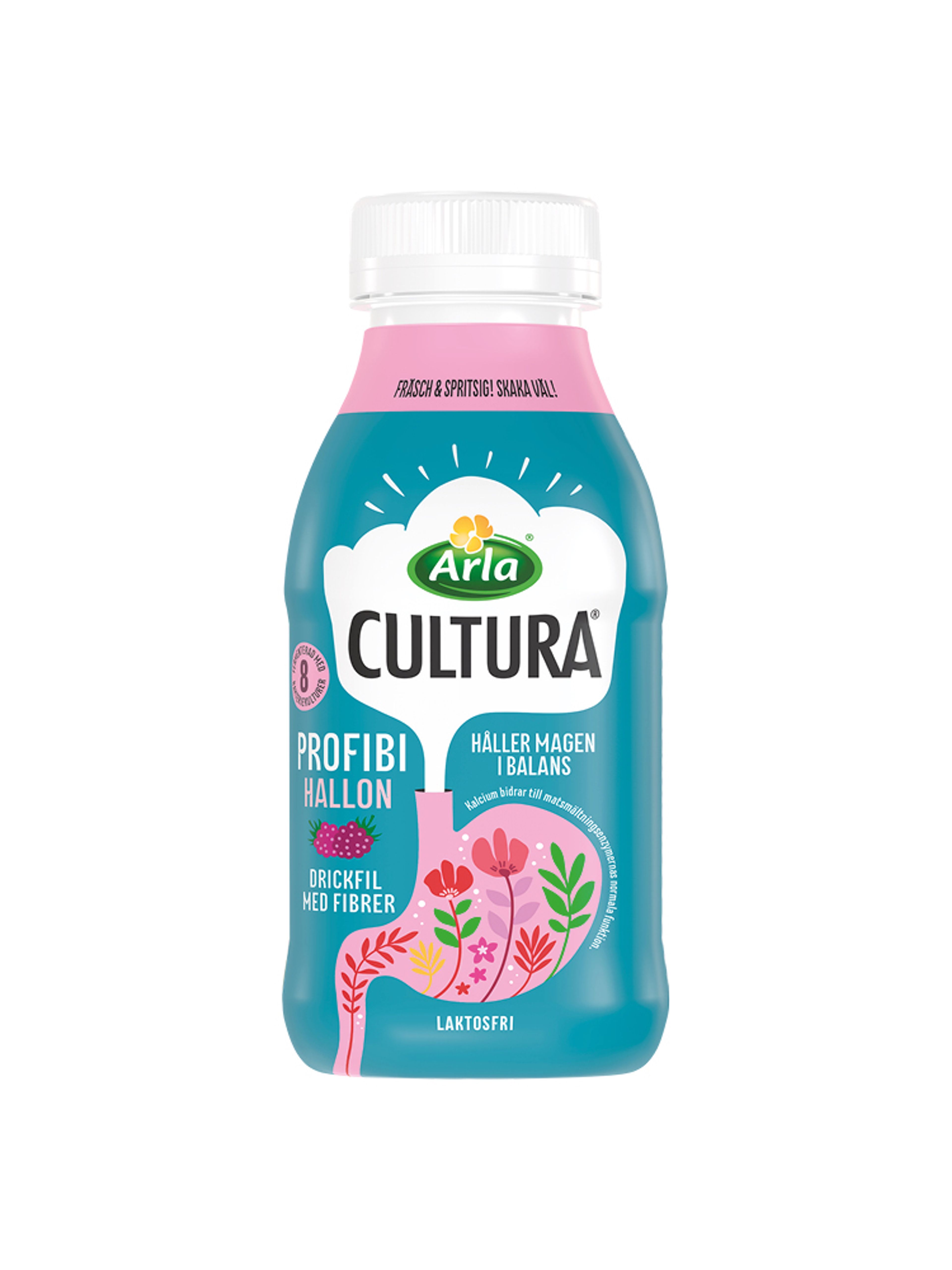 Produktbild som visar Profibi Drickfil Hallon 1,4% från Arla Cultura