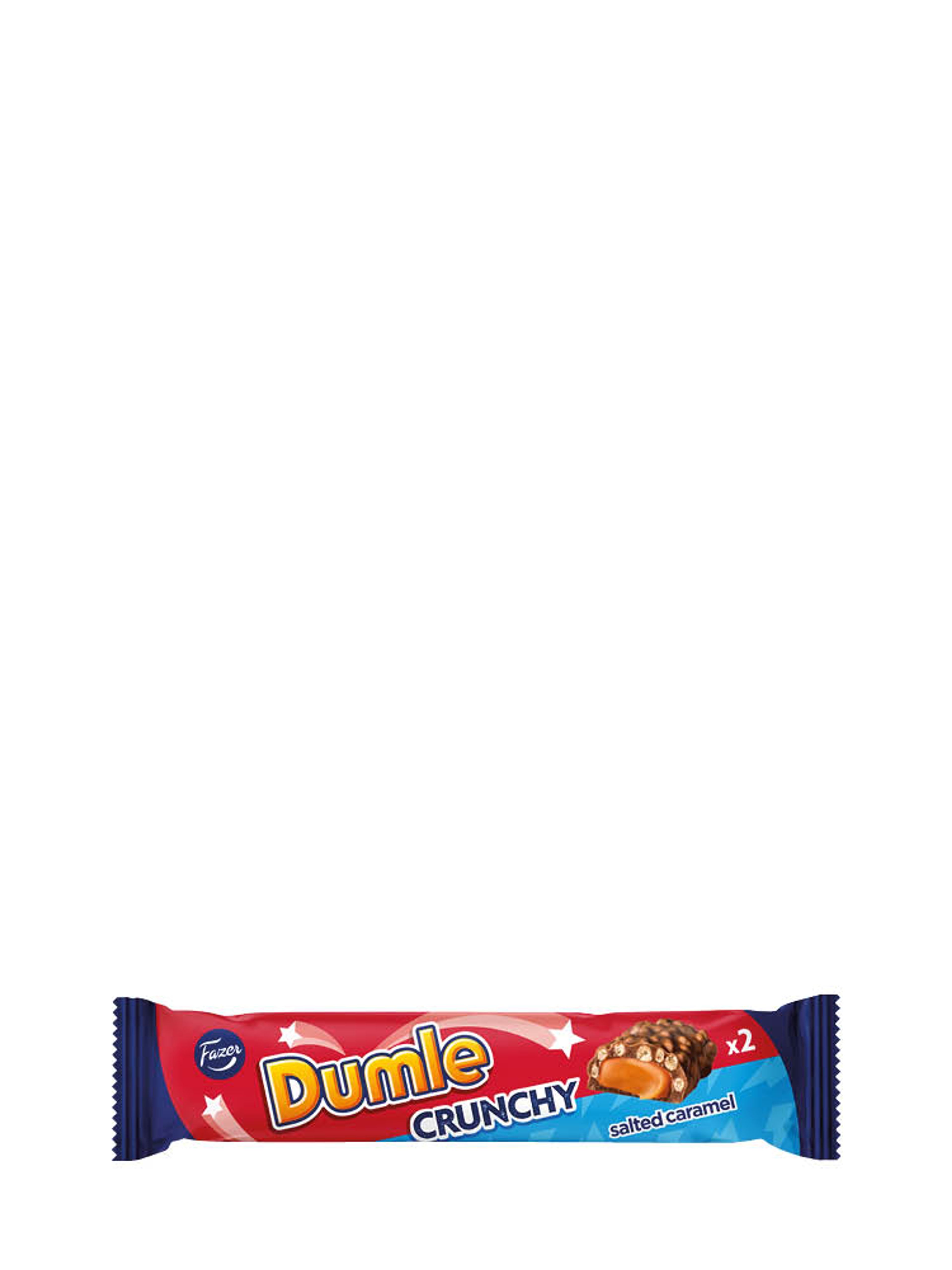 Produktbild som visar Dumle Crunchy Salted Caramel från Fazer