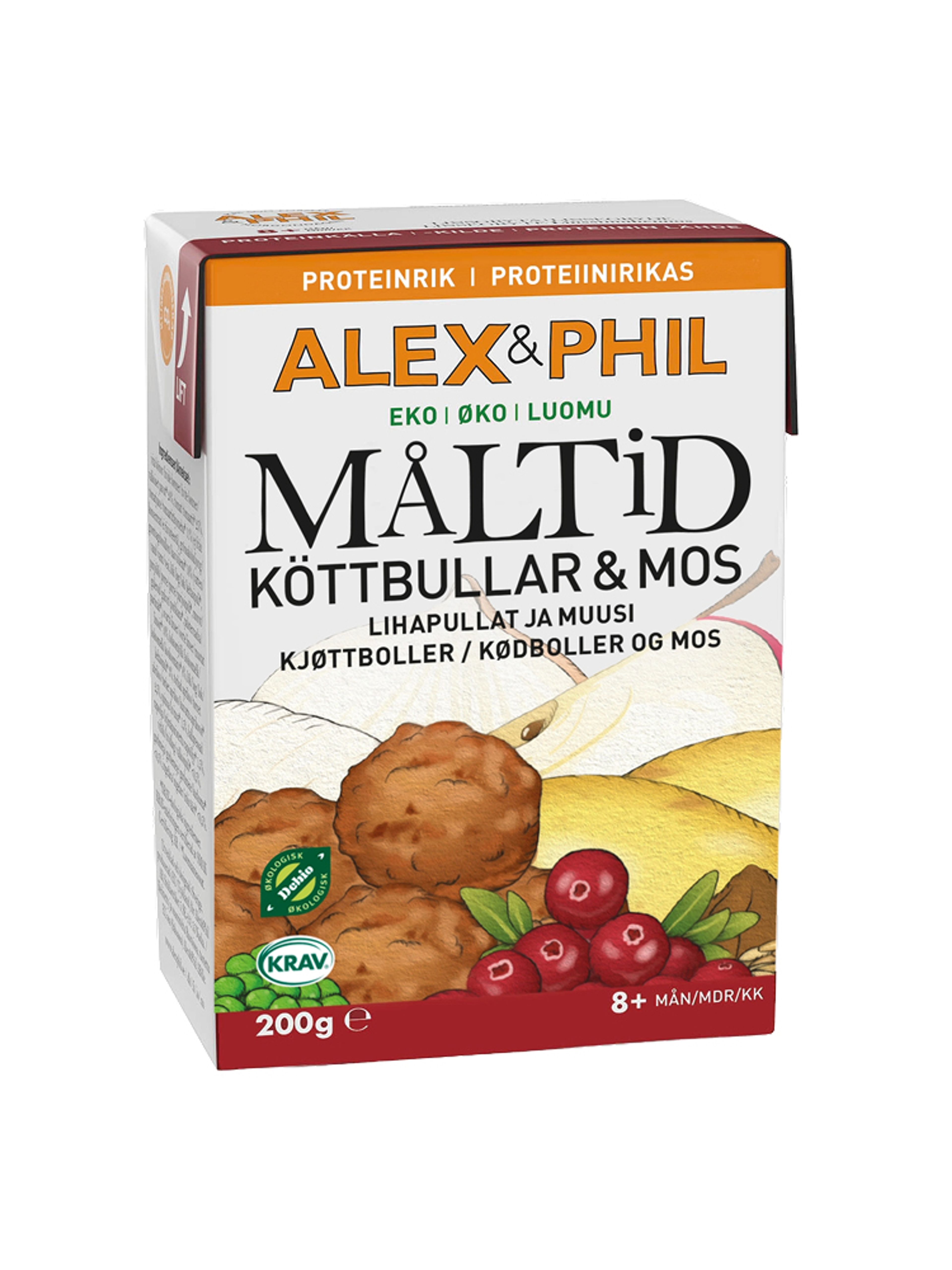Produktbild som visar Köttbullar med mos från Alex&Phil