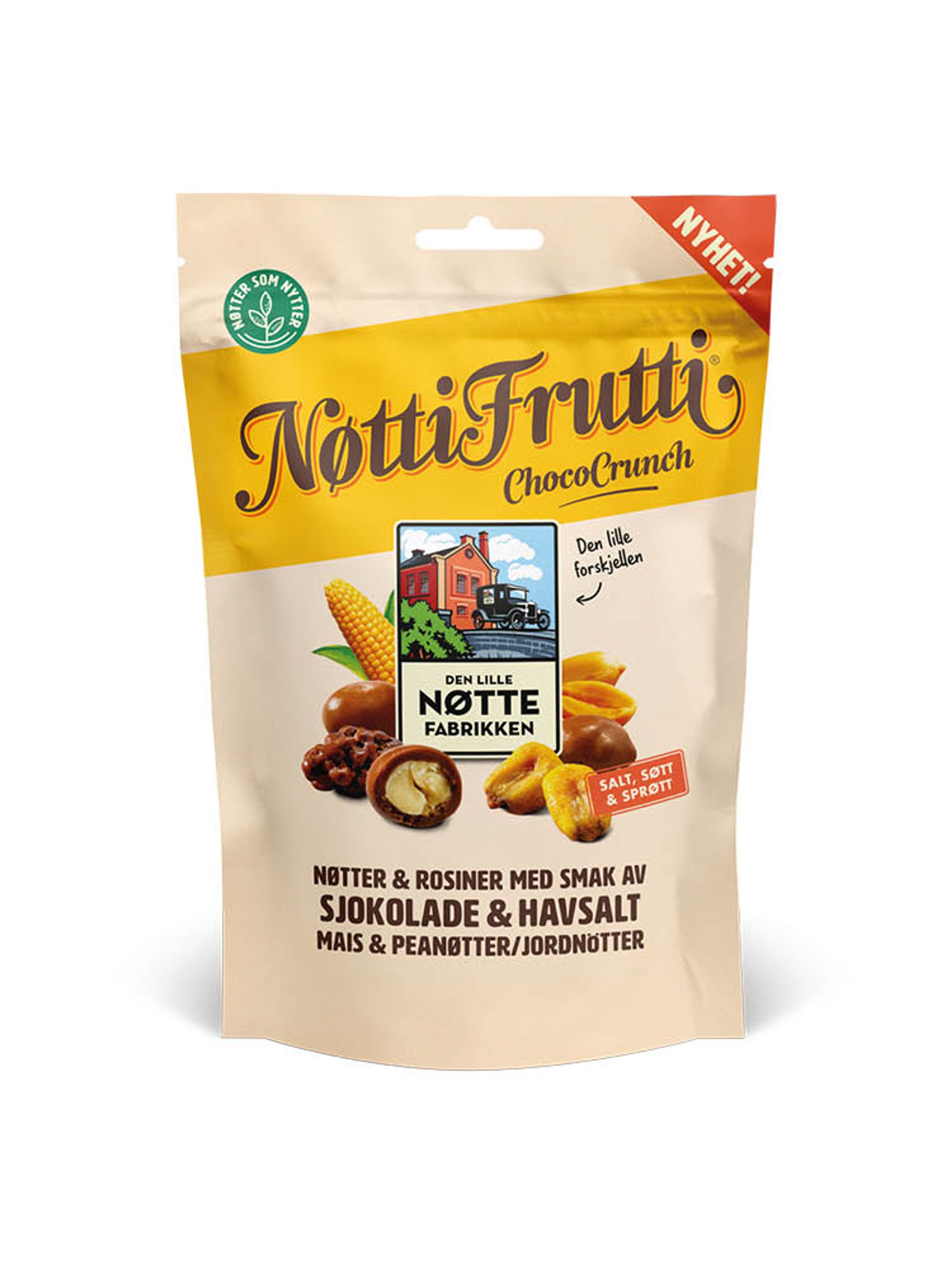Produktbild som visar Nötti Frutti ChocoCrunch från Den Lille Nøttefabrikken