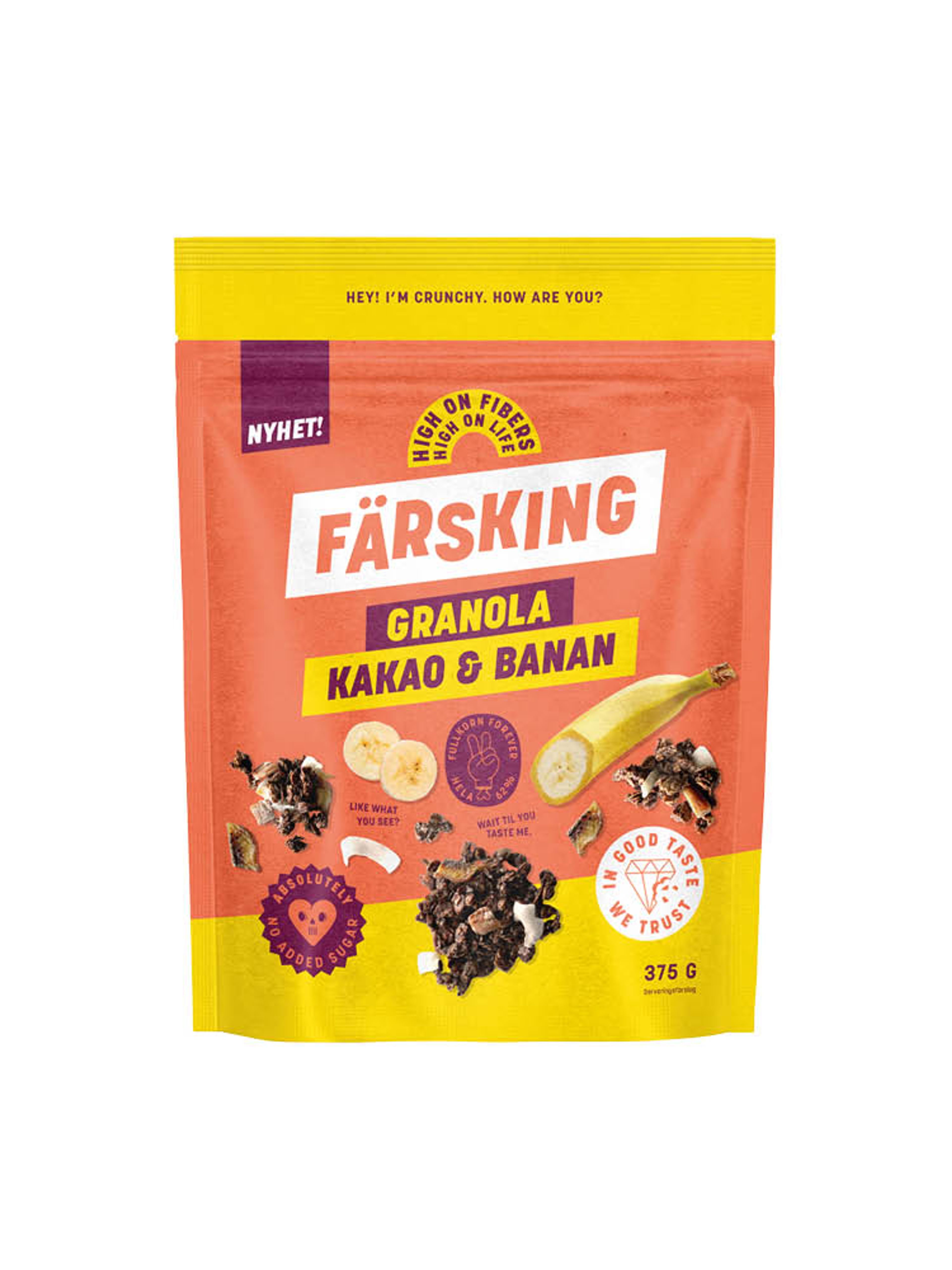 Produktbild som visar Granola Kakao & Banan från Färsking