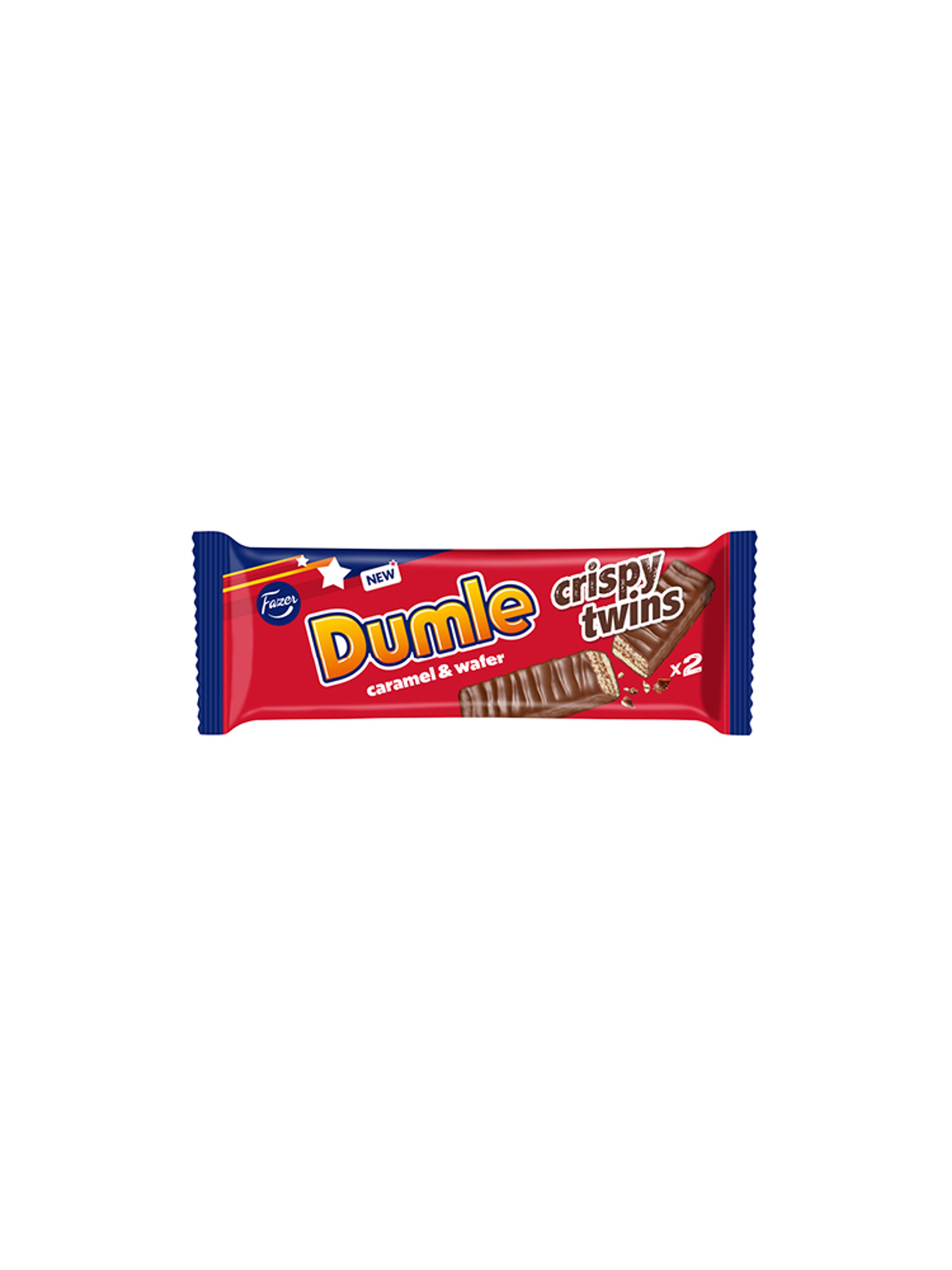 Produktbild som visar Dumle Crispy Twins från Fazer