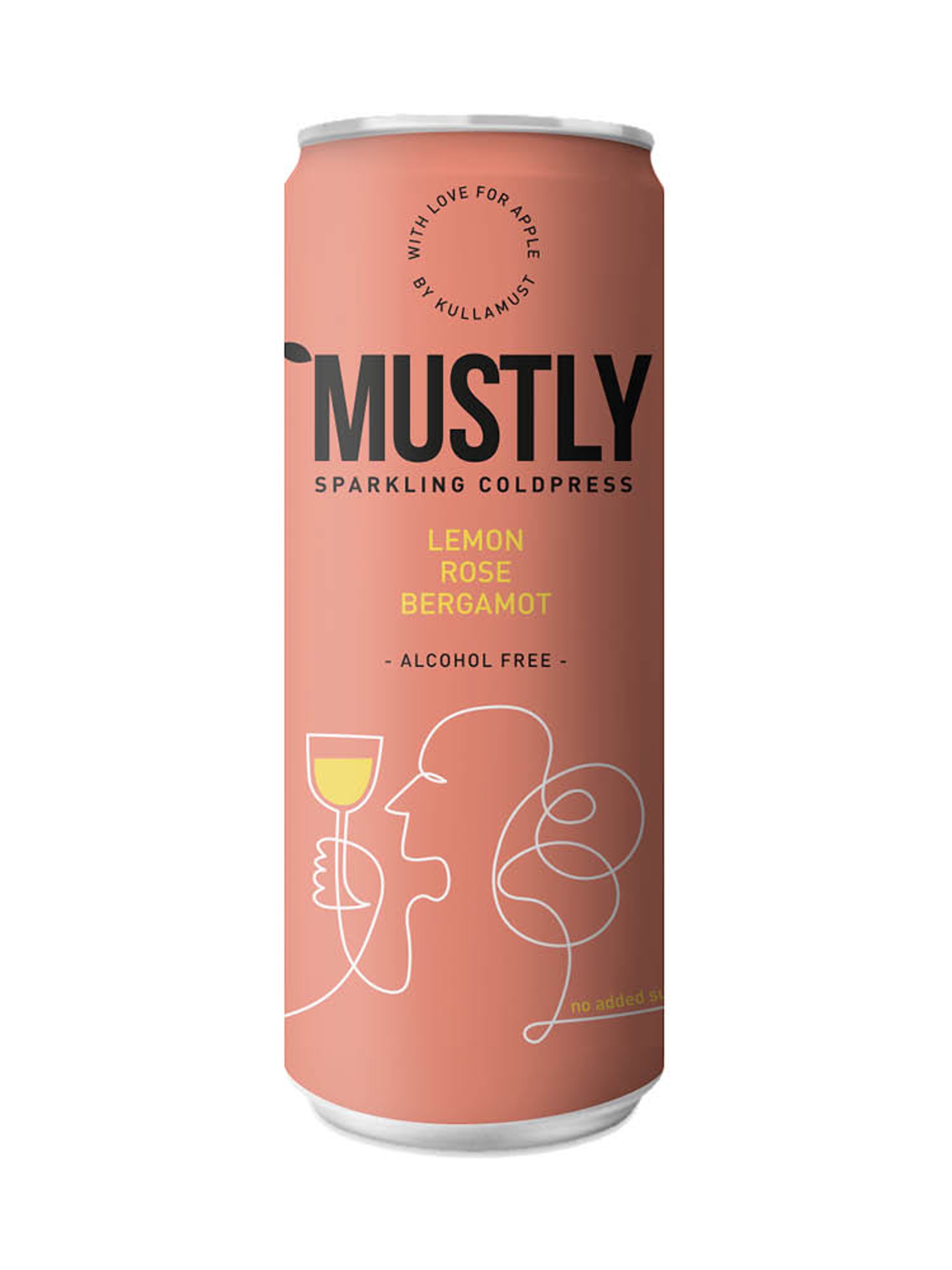 Produktbild som visar Sparkling Coldpress Lemon Rose från Mustly
