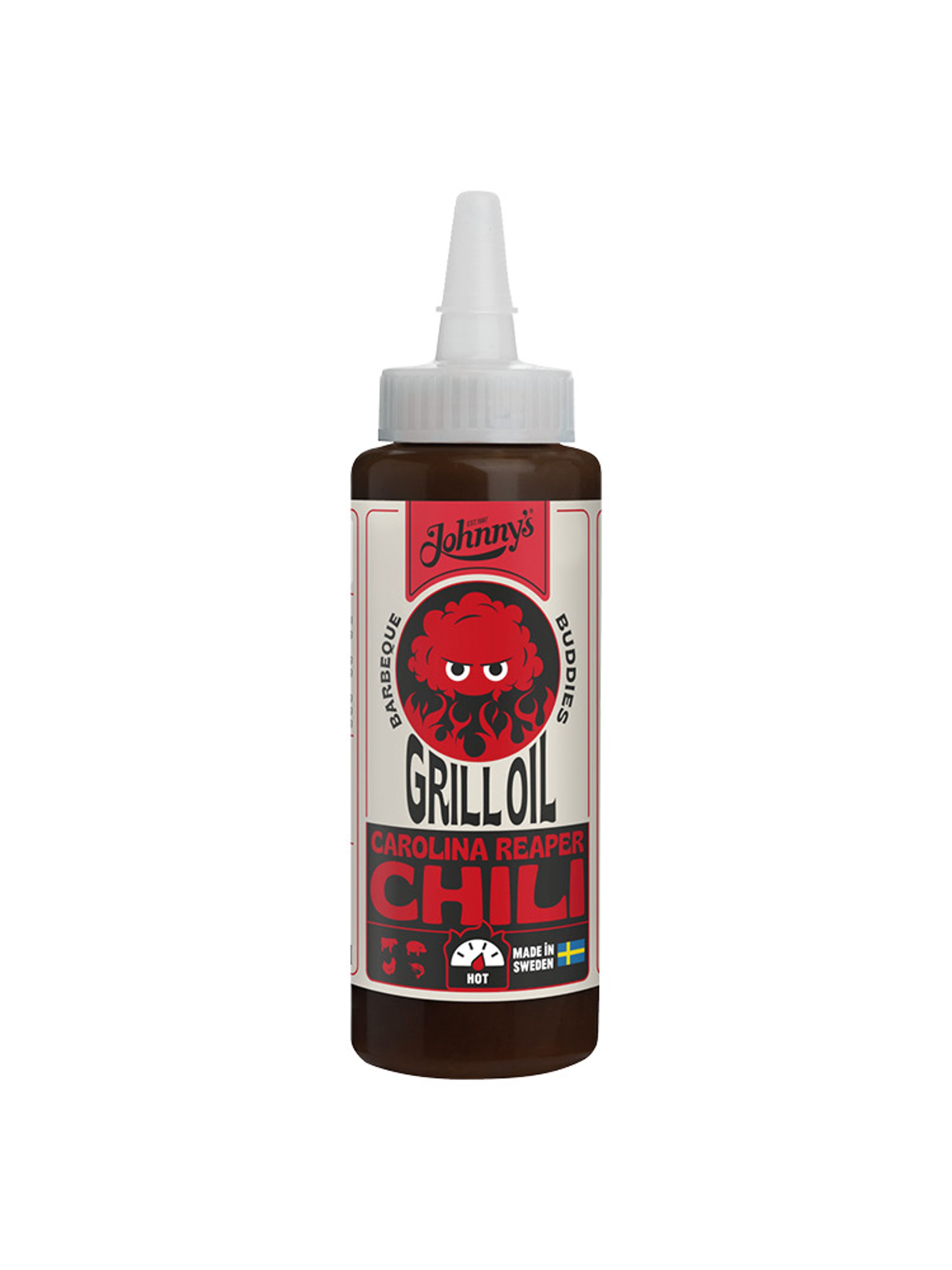 Produktbild som visar BBQ Oil Chili Carolina Reaper från Johnny's