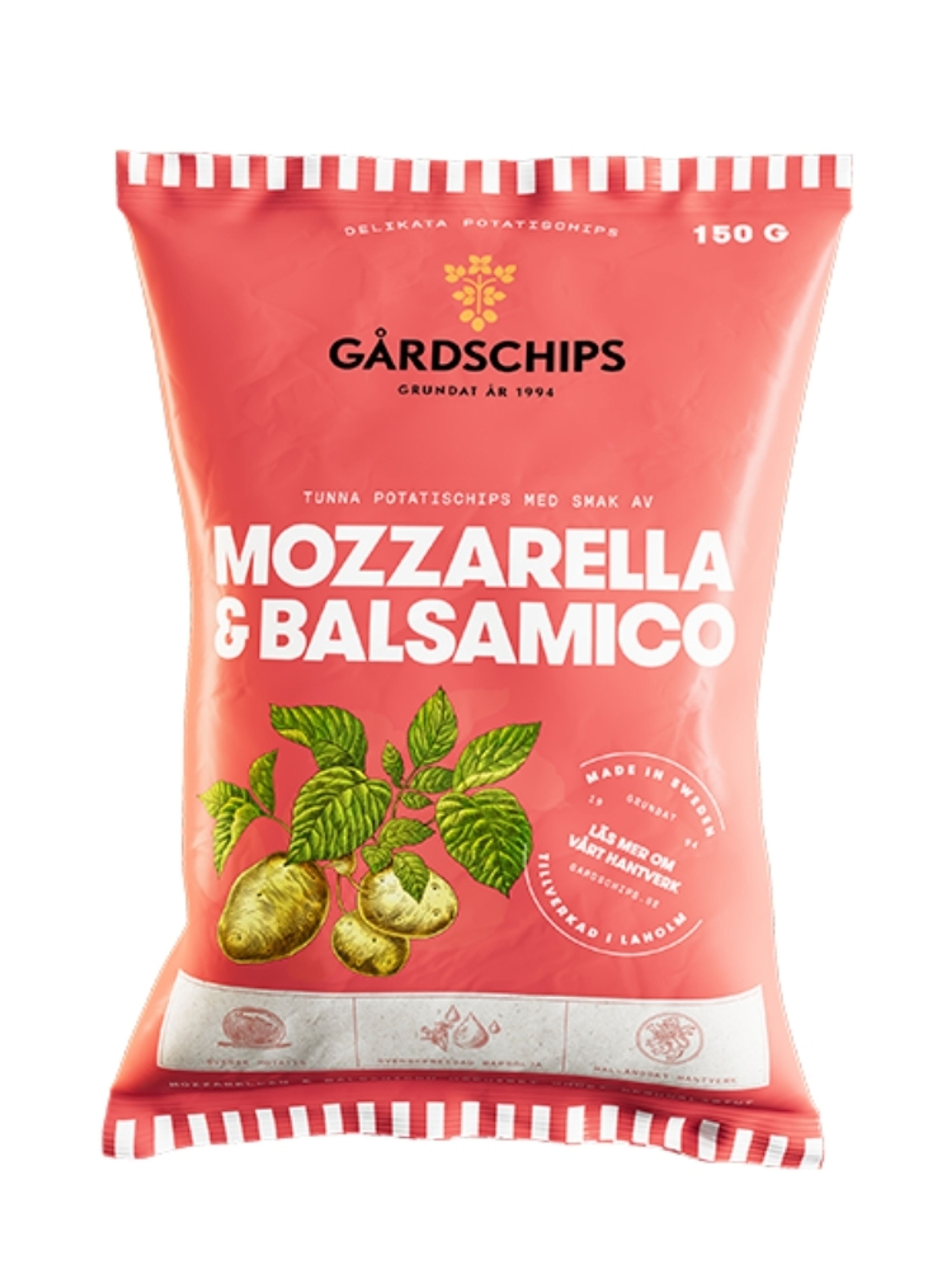 Produktbild som visar Potatischips Mozzarella & Balsamico från Gårdschips
