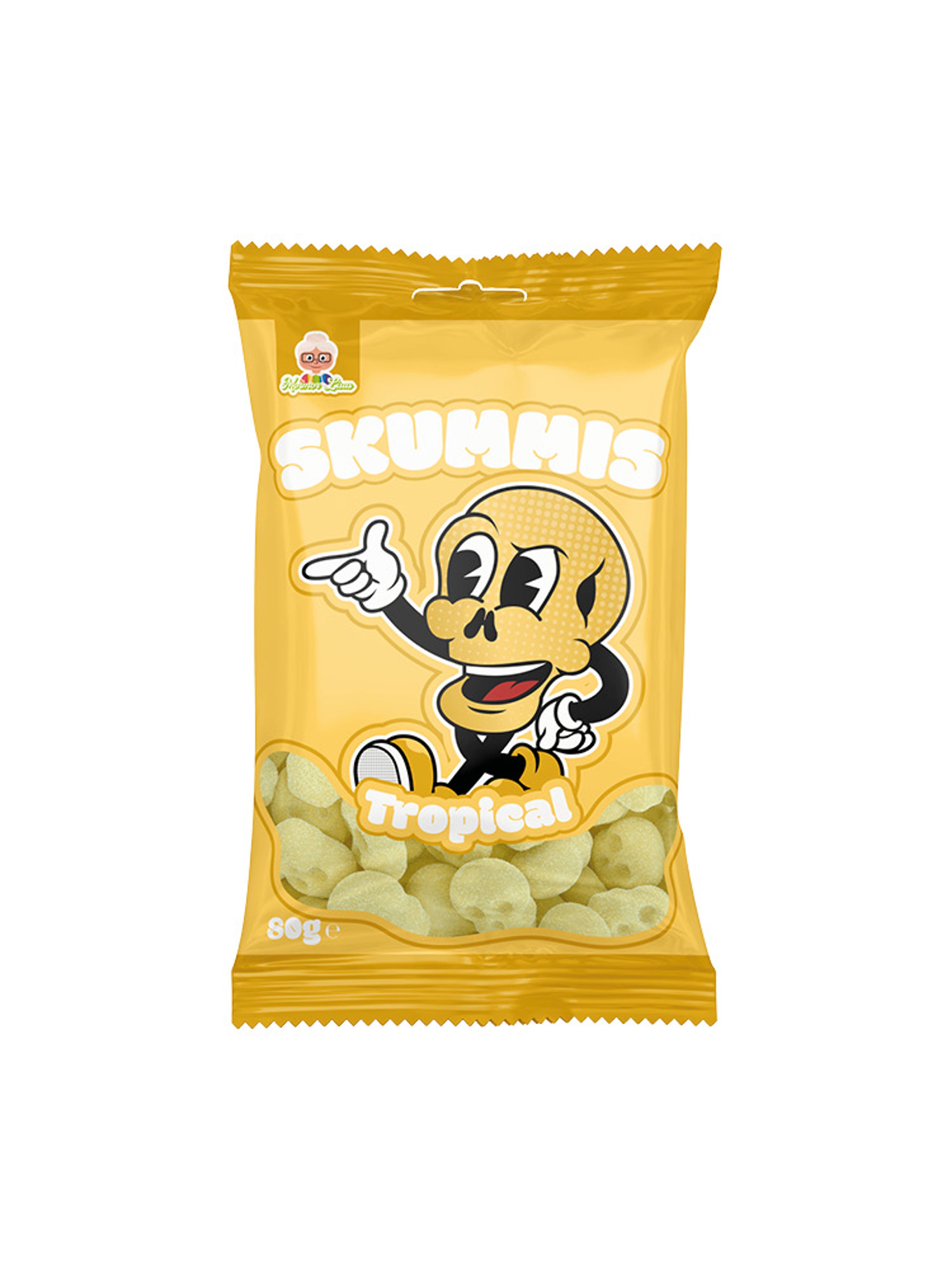 Produktbild som visar Mormor Lisas Skummis Tropical från Mormor Lisas Konfektyr
