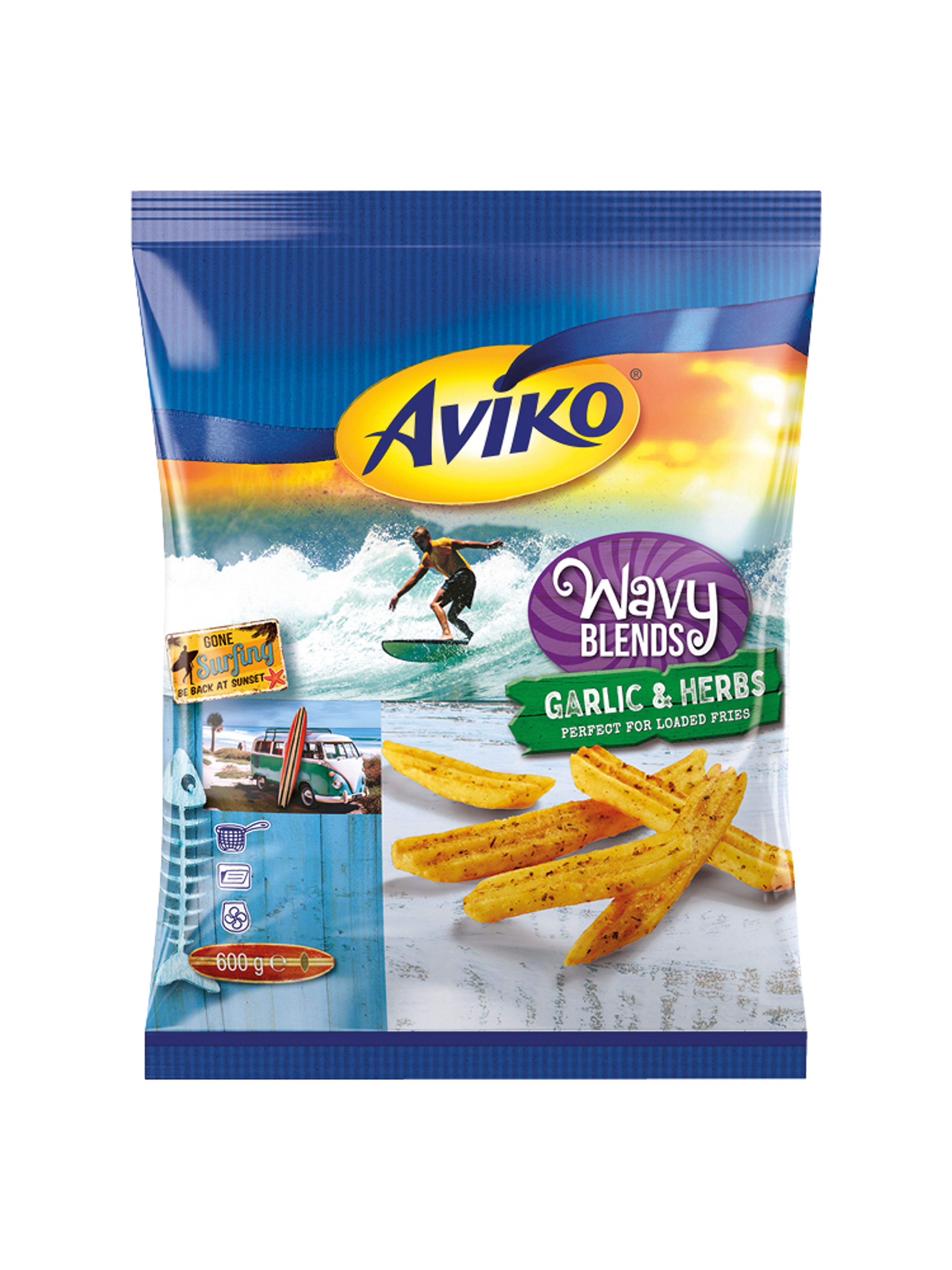 Produktbild som visar Wavy Blends Garlic & Herbs från Aviko