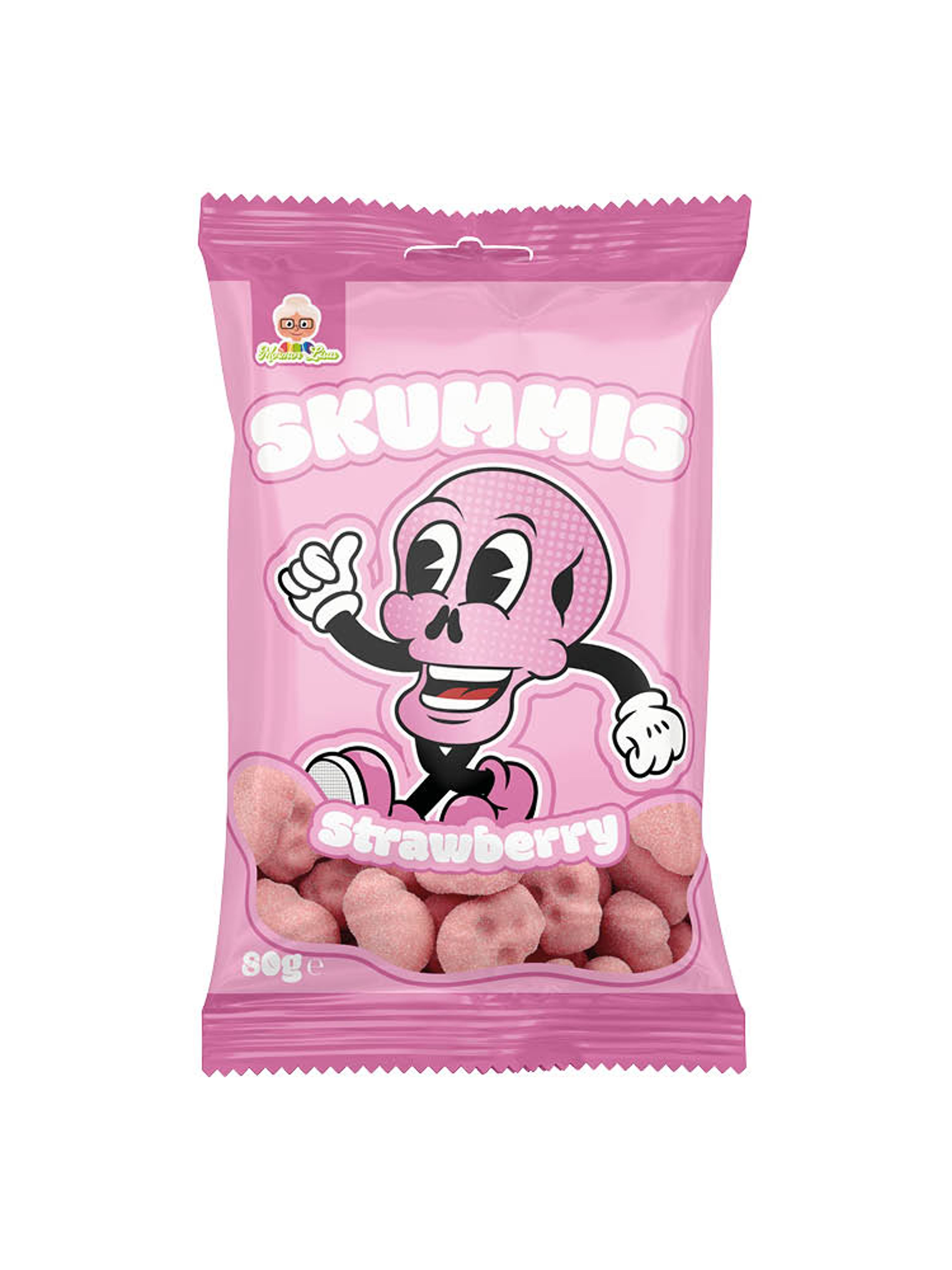 Produktbild som visar Skummis Strawberry från Mormor Lisas Konfektyr