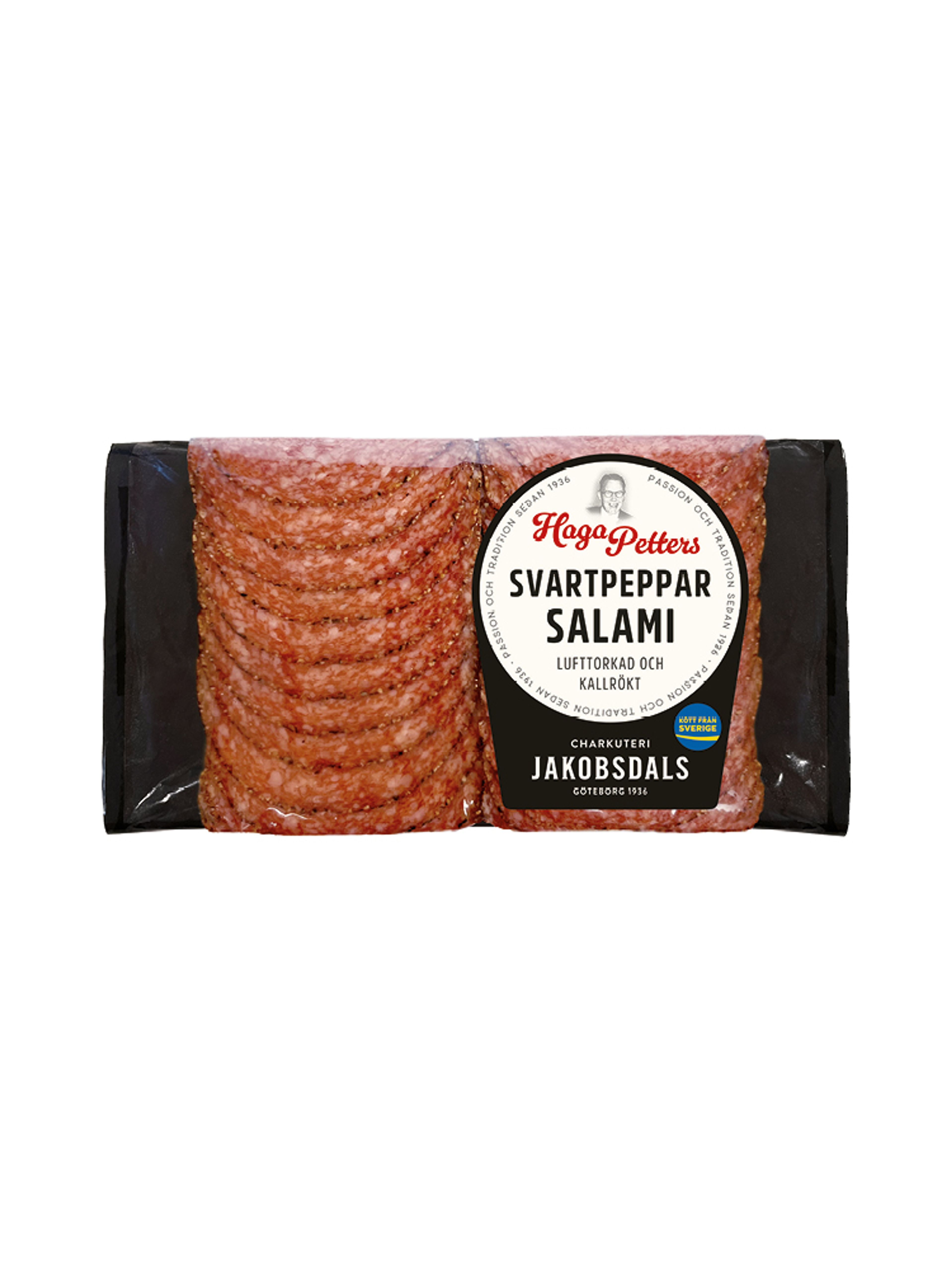 Produktbild som visar Svartpepparsalami från Jakobsdals