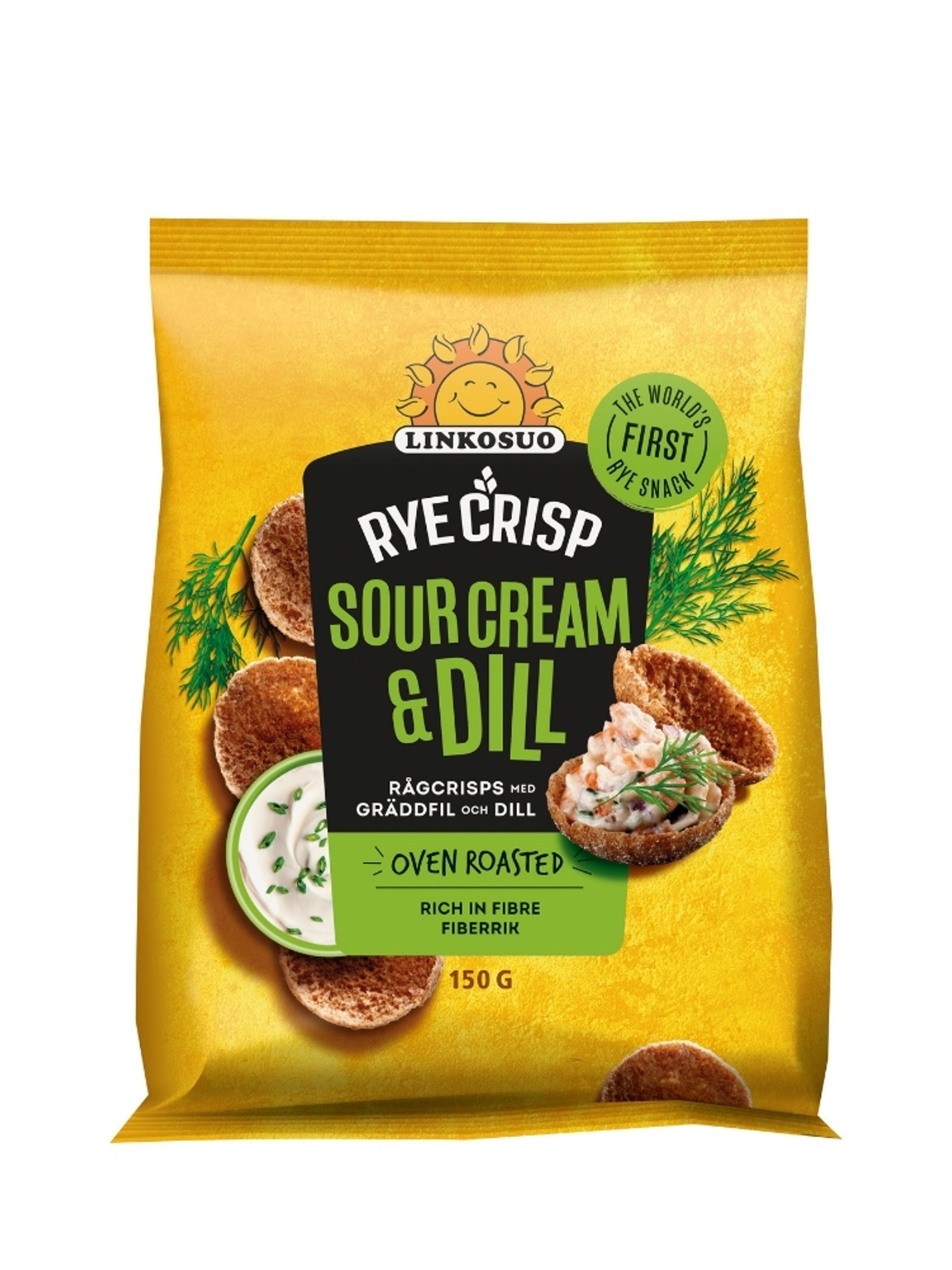 Produktbild som visar Rågchips Sourcream & Dill från Linkosuo