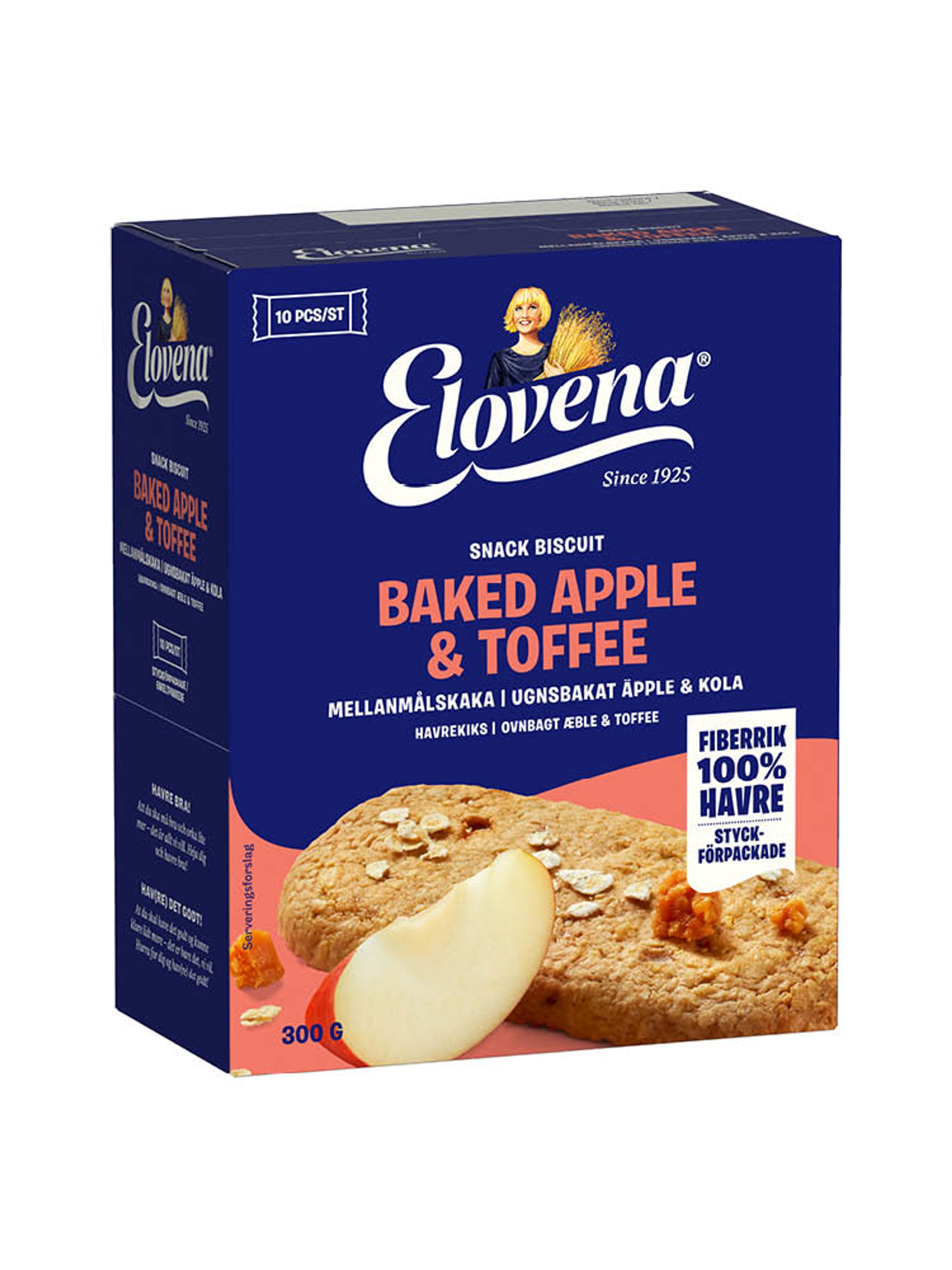 Produktbild som visar Mellanmålskaka Äpple och kola från Elovena