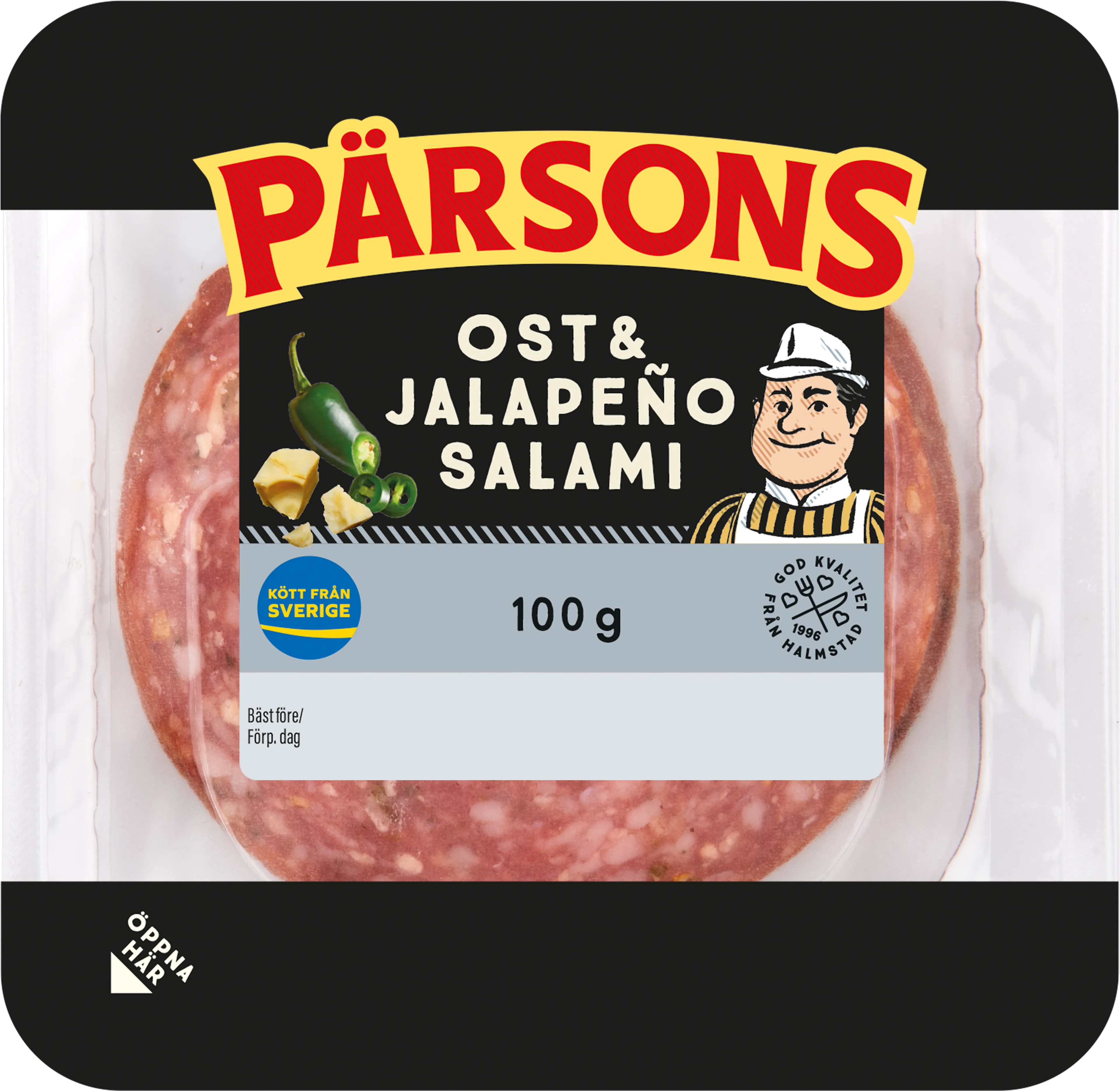 Produktbild som visar Salami: Ost & Jalapeñosalami från Pärsons