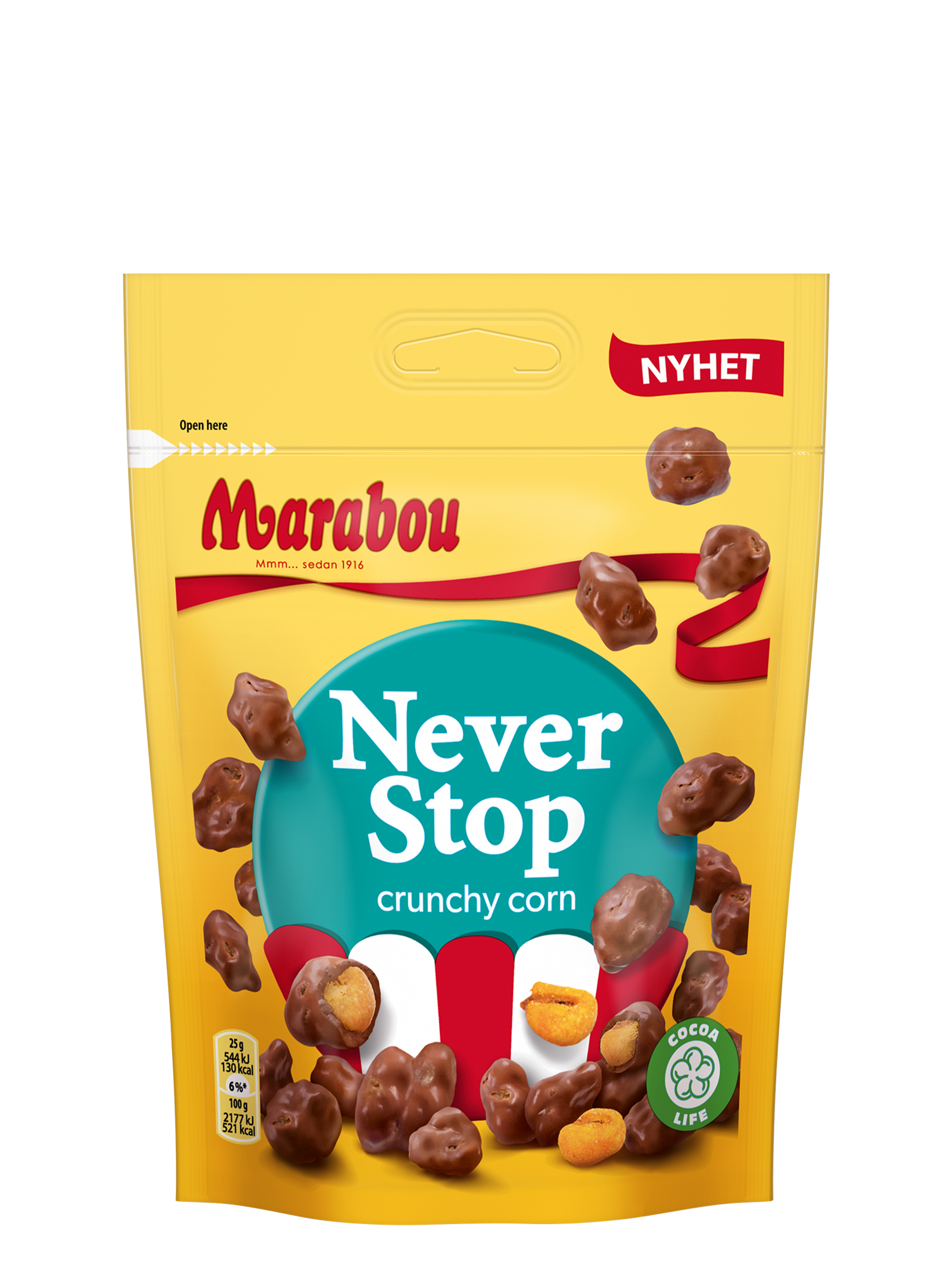 Produktbild som visar Never Stop Crunchy Corn från Marabou