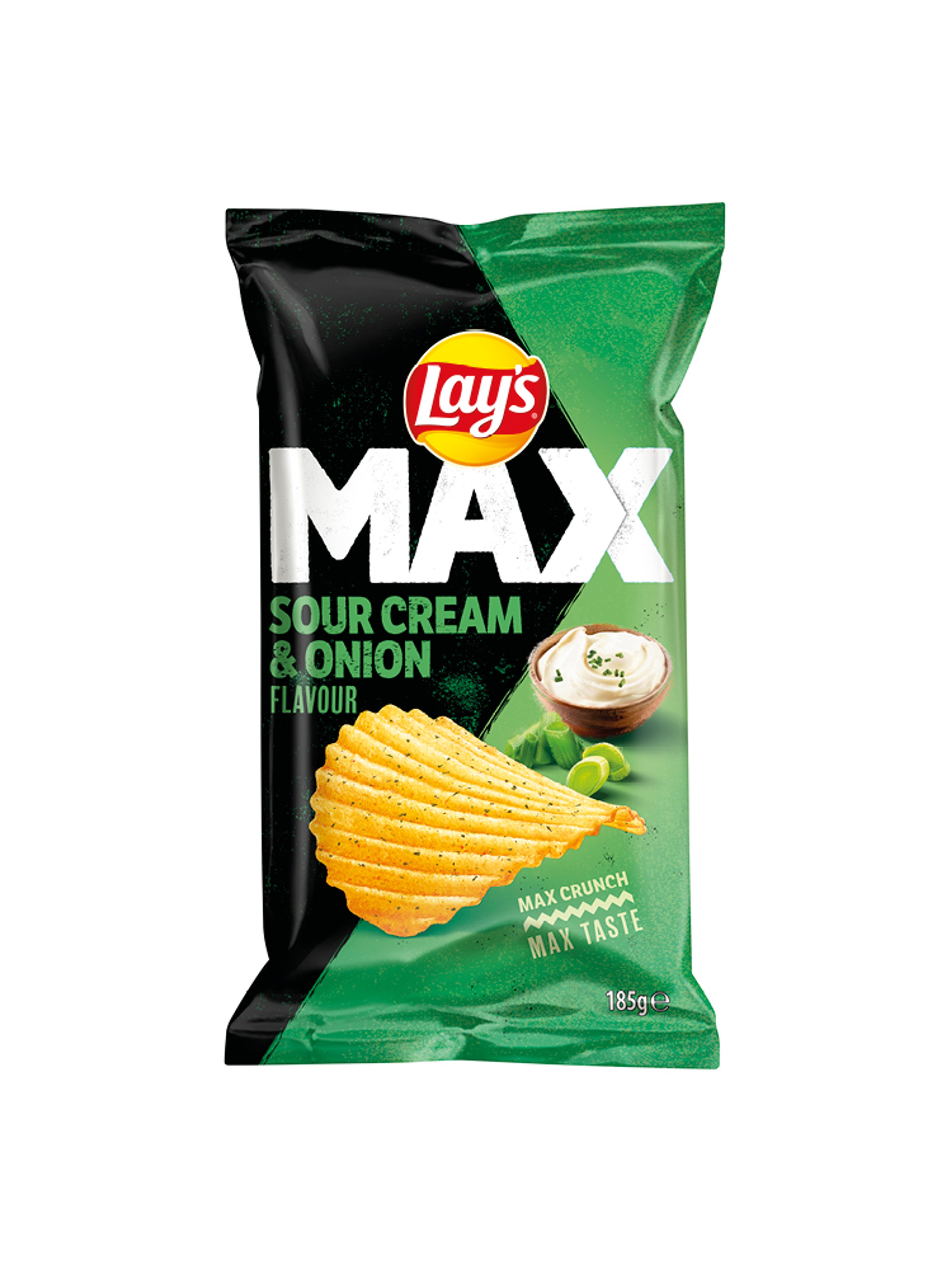 Produktbild som visar Max Sour Cream & Onion från Lay's