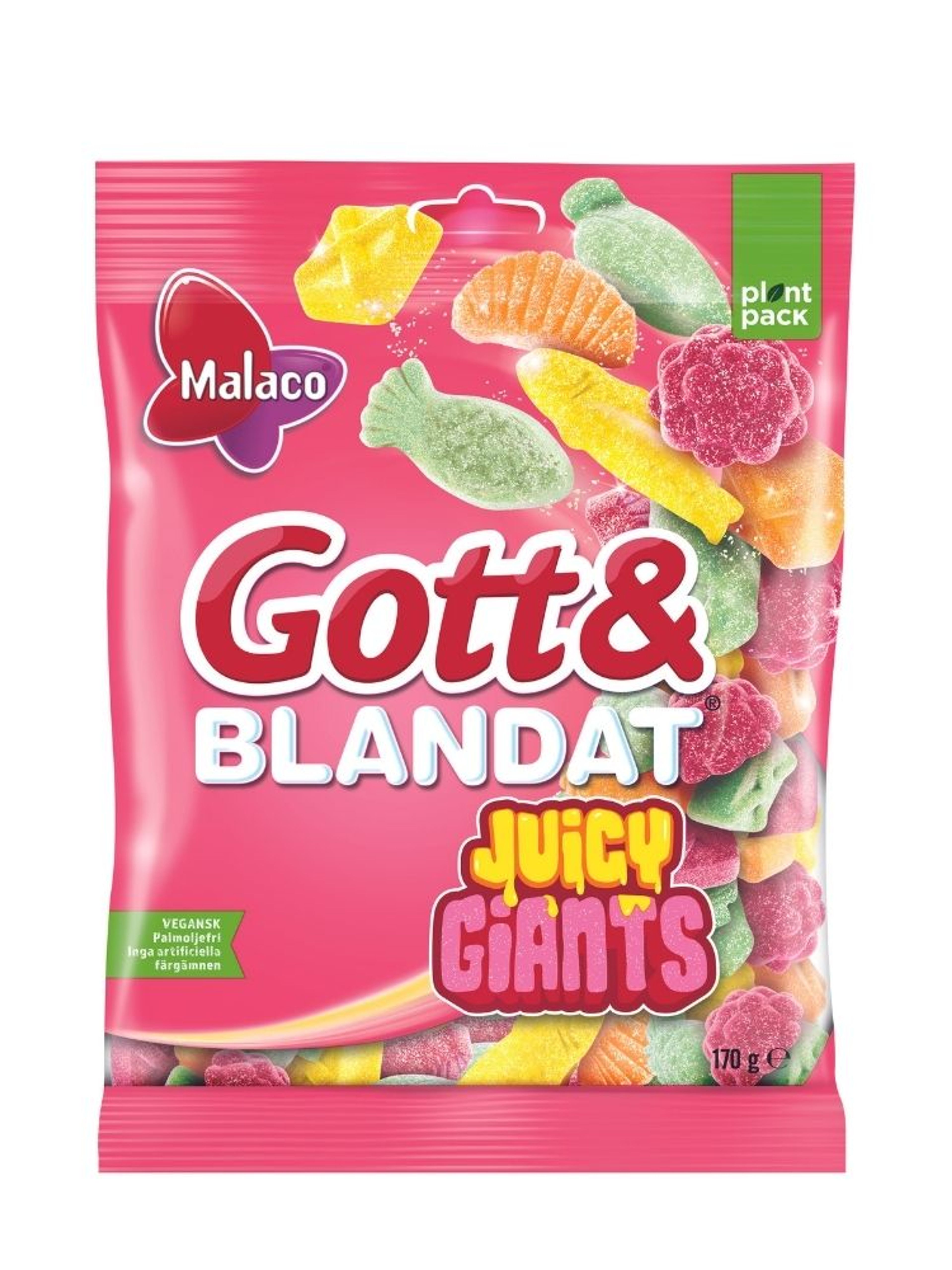 Produktbild som visar Gott & Blandat Juicy Giants från Malaco