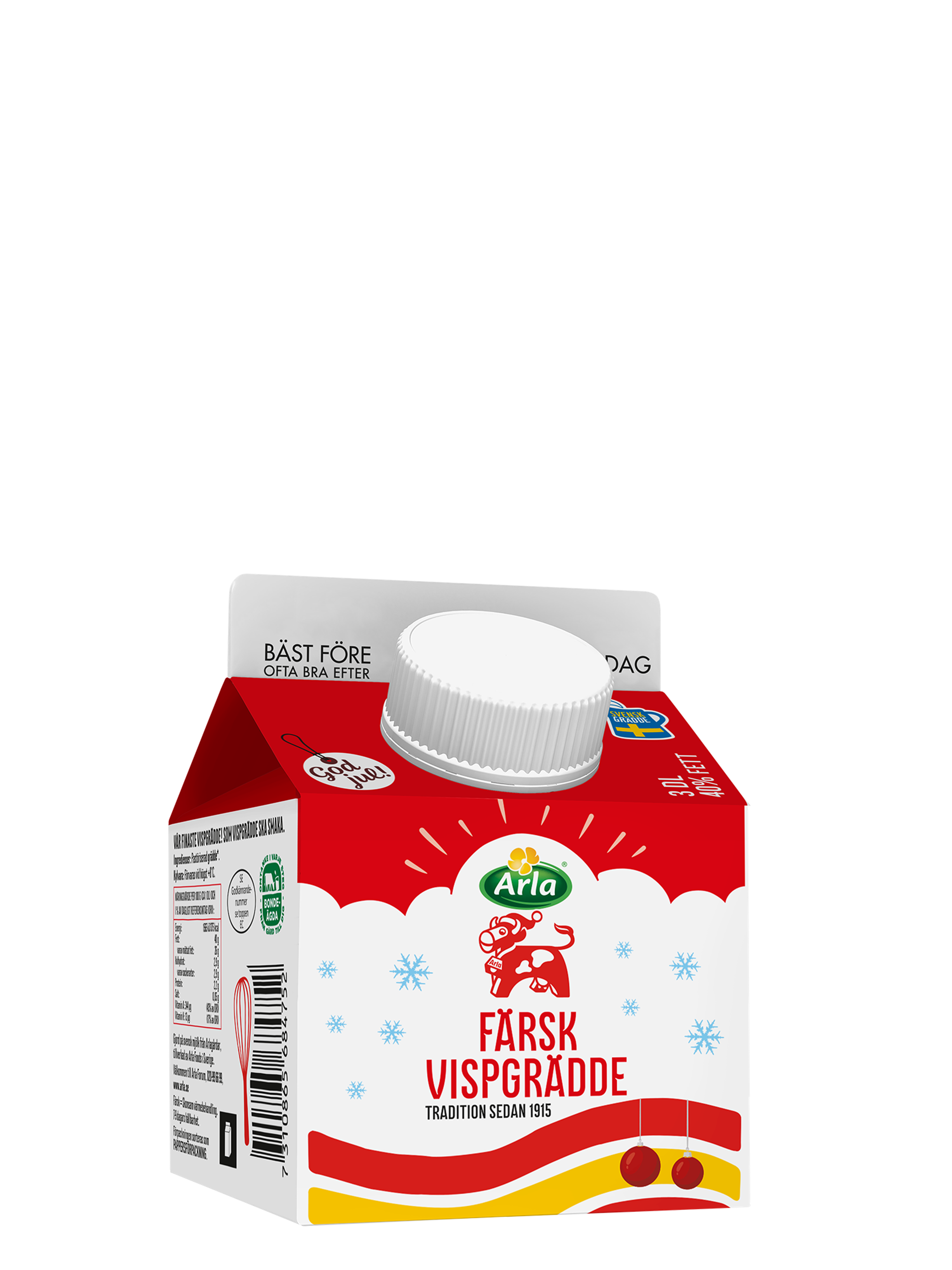 Produktbild som visar Färsk Vispgrädde 40% från Arla Ko®
