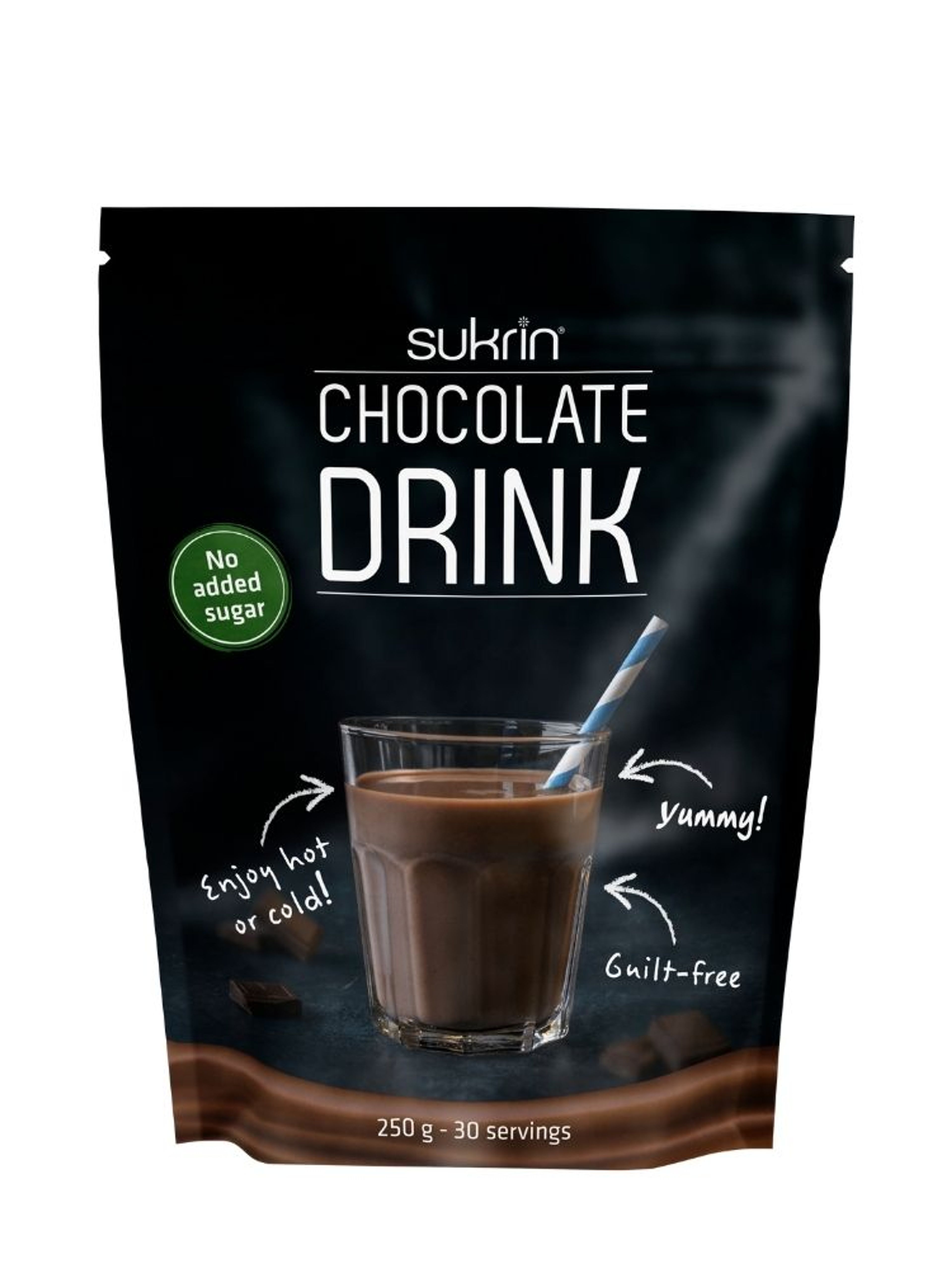 Produktbild som visar Sukrin Chocolate Drink powder från Sukrin