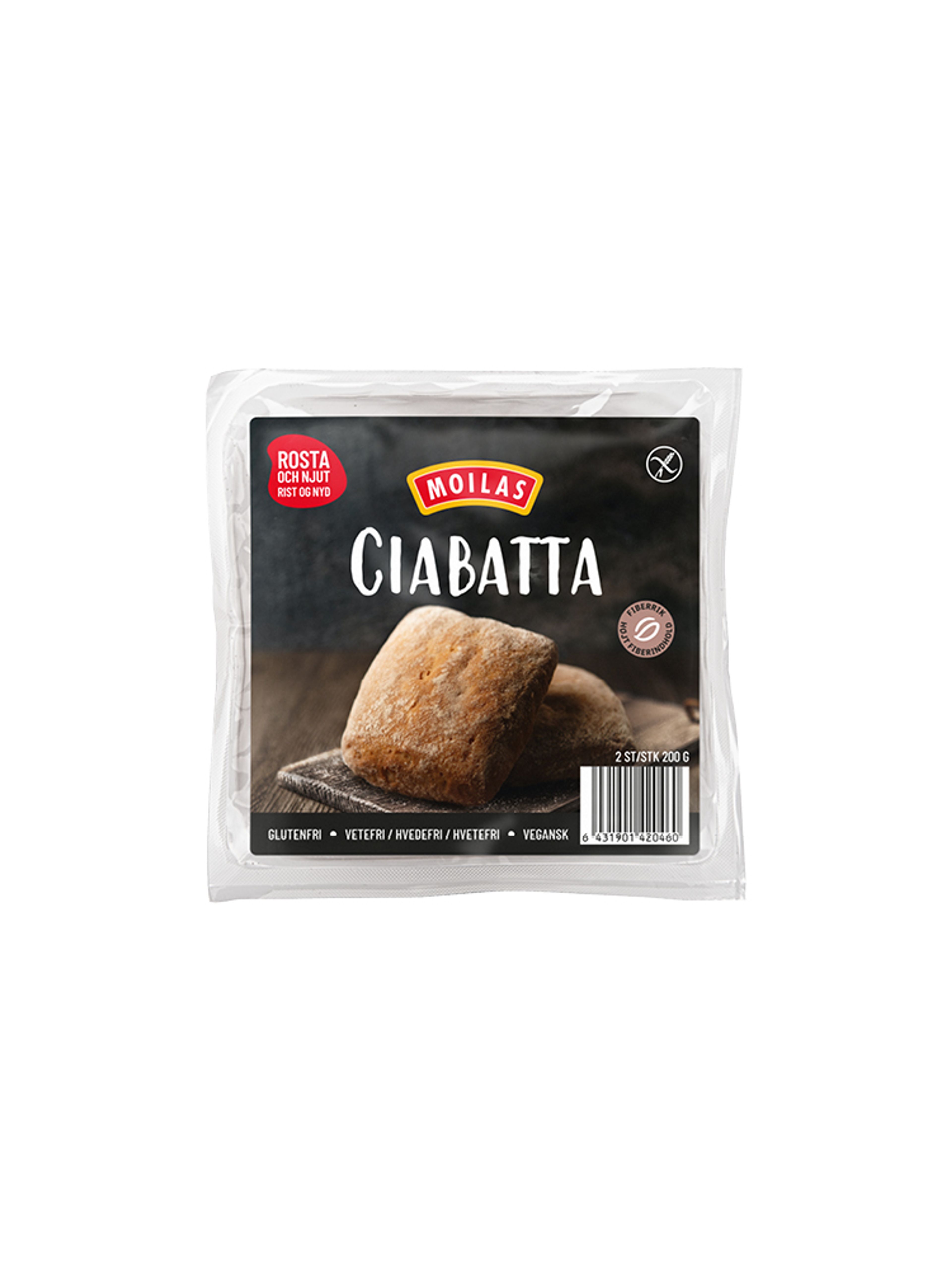 Produktbild som visar Glutenfri Ciabatta från Moilas