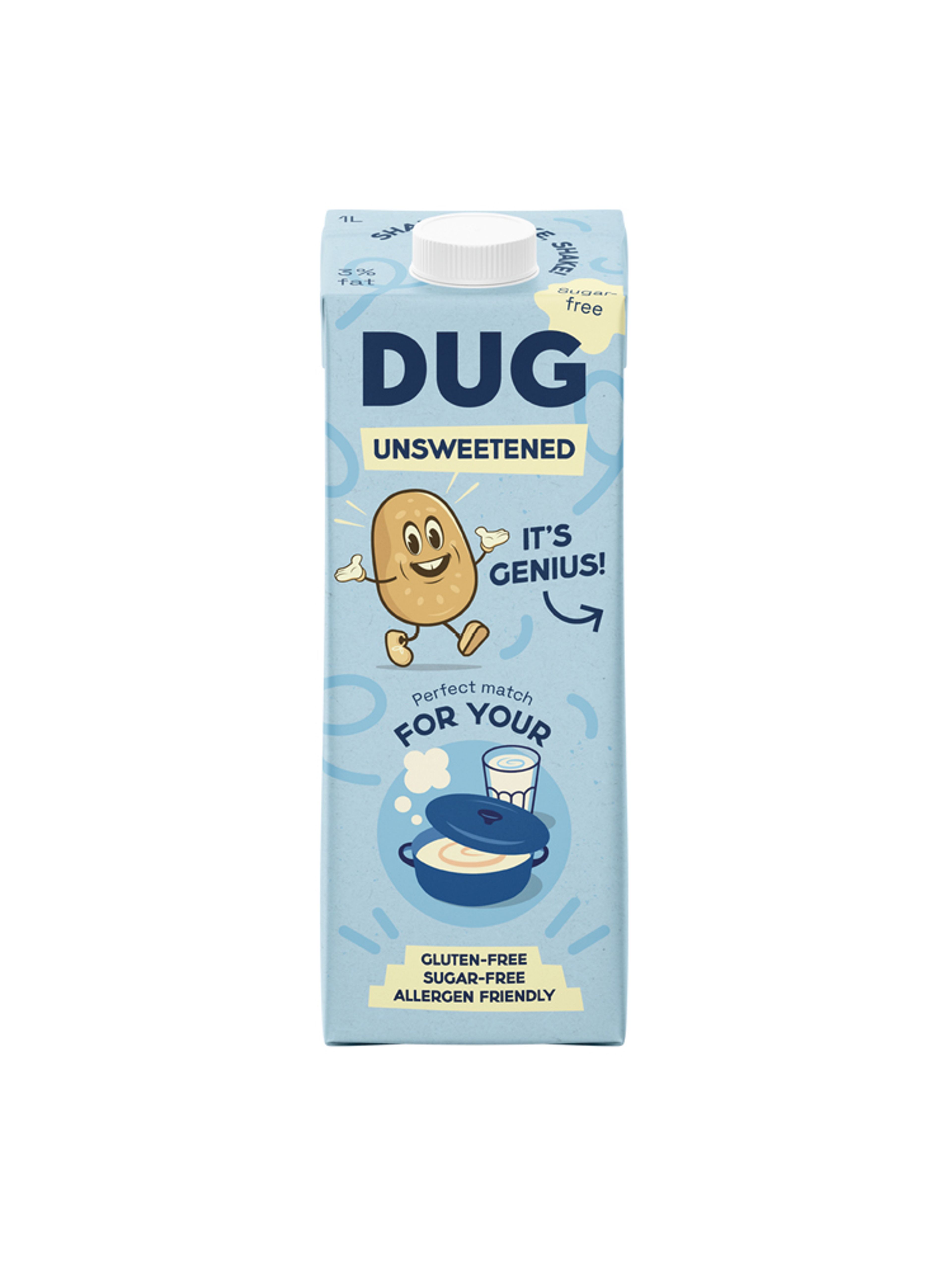 Produktbild som visar DUG Unsweetened från DUG