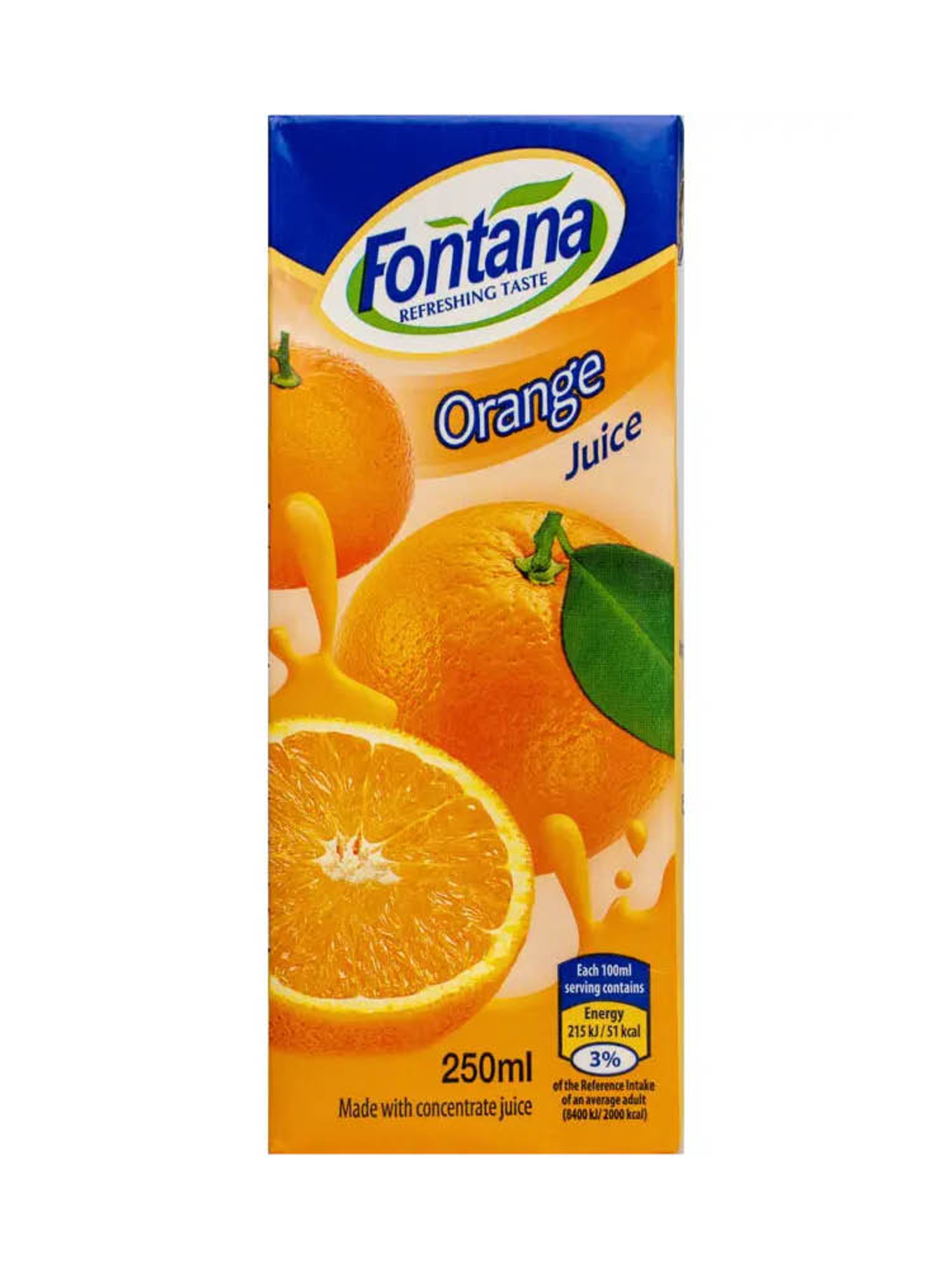 Produktbild som visar Småjuice Apelsin från Fontana