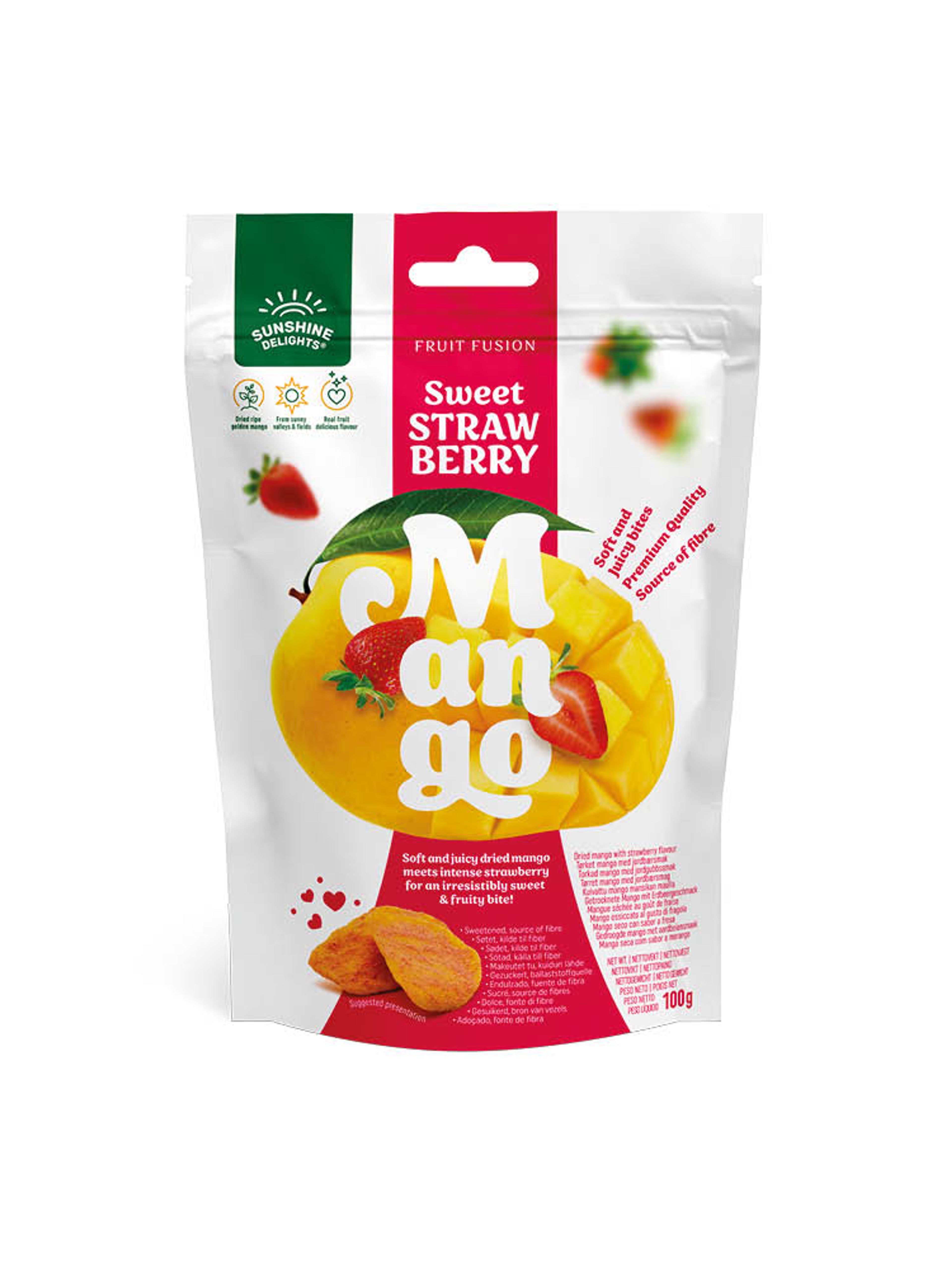 Produktbild som visar Sweet Strawberry Mango från Sunshine Delights