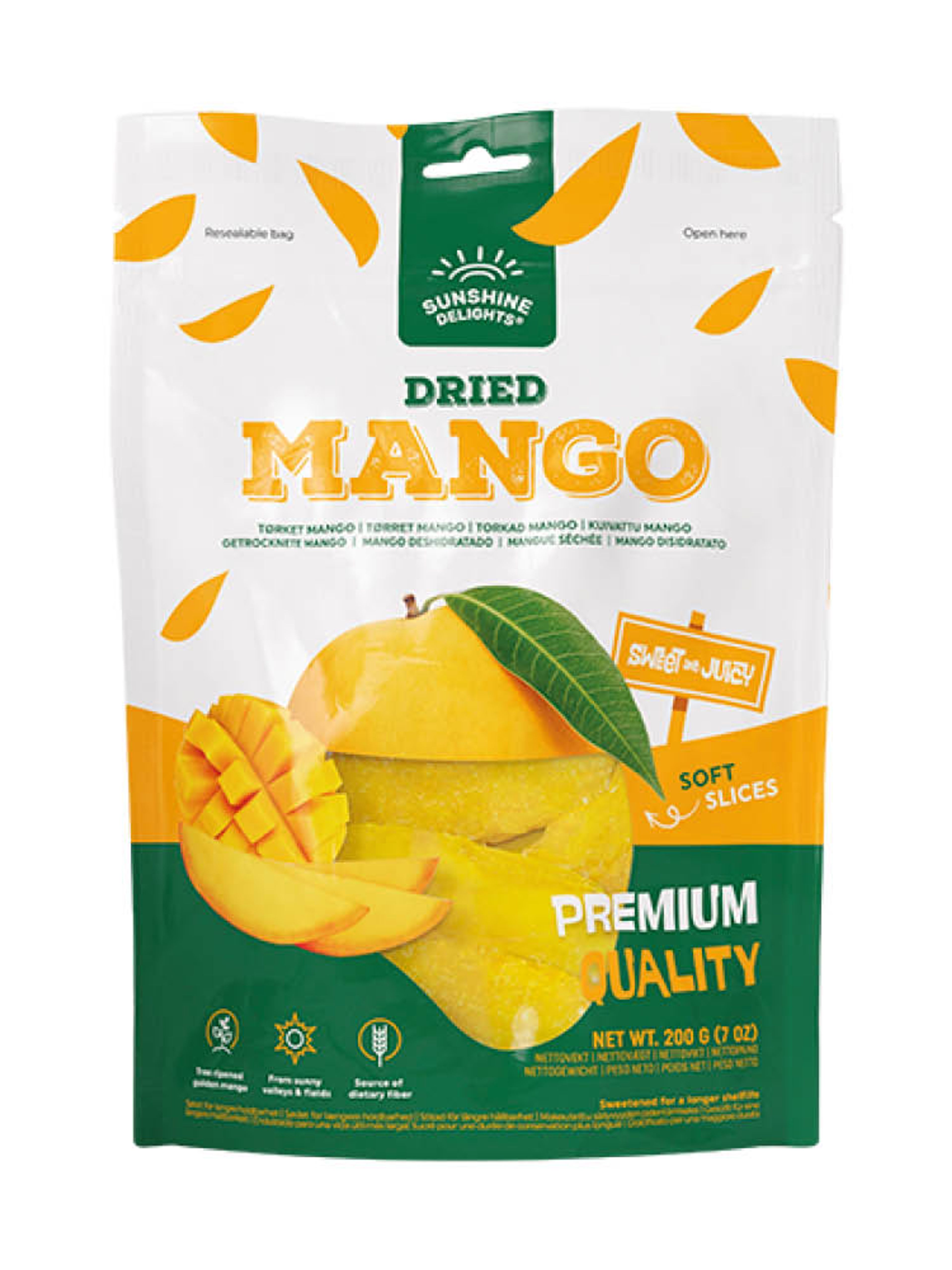 Produktbild som visar Dried Mango från Sunshine Delights