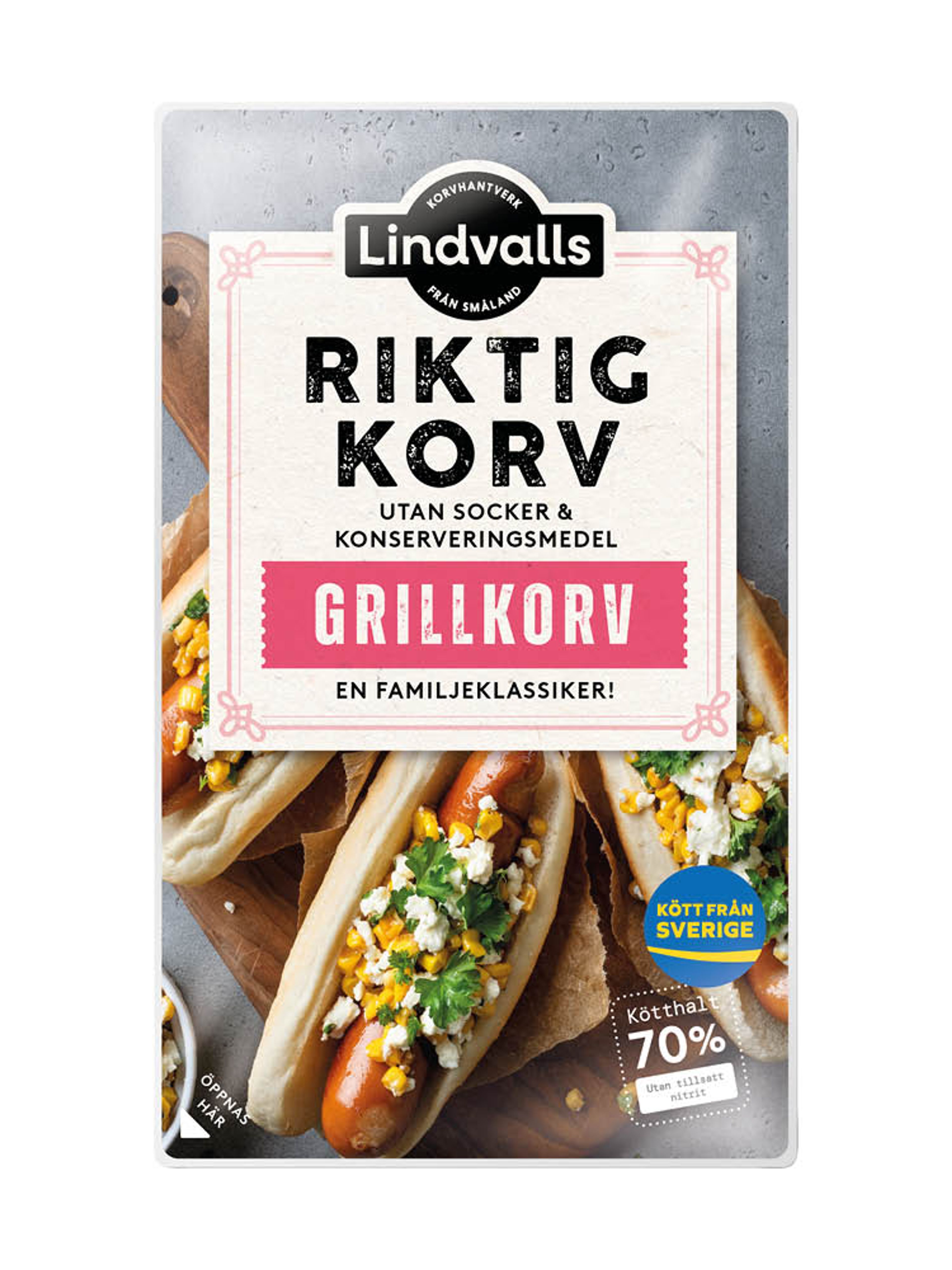 Produktbild som visar Riktig Korv Grillkorv från Lindvalls