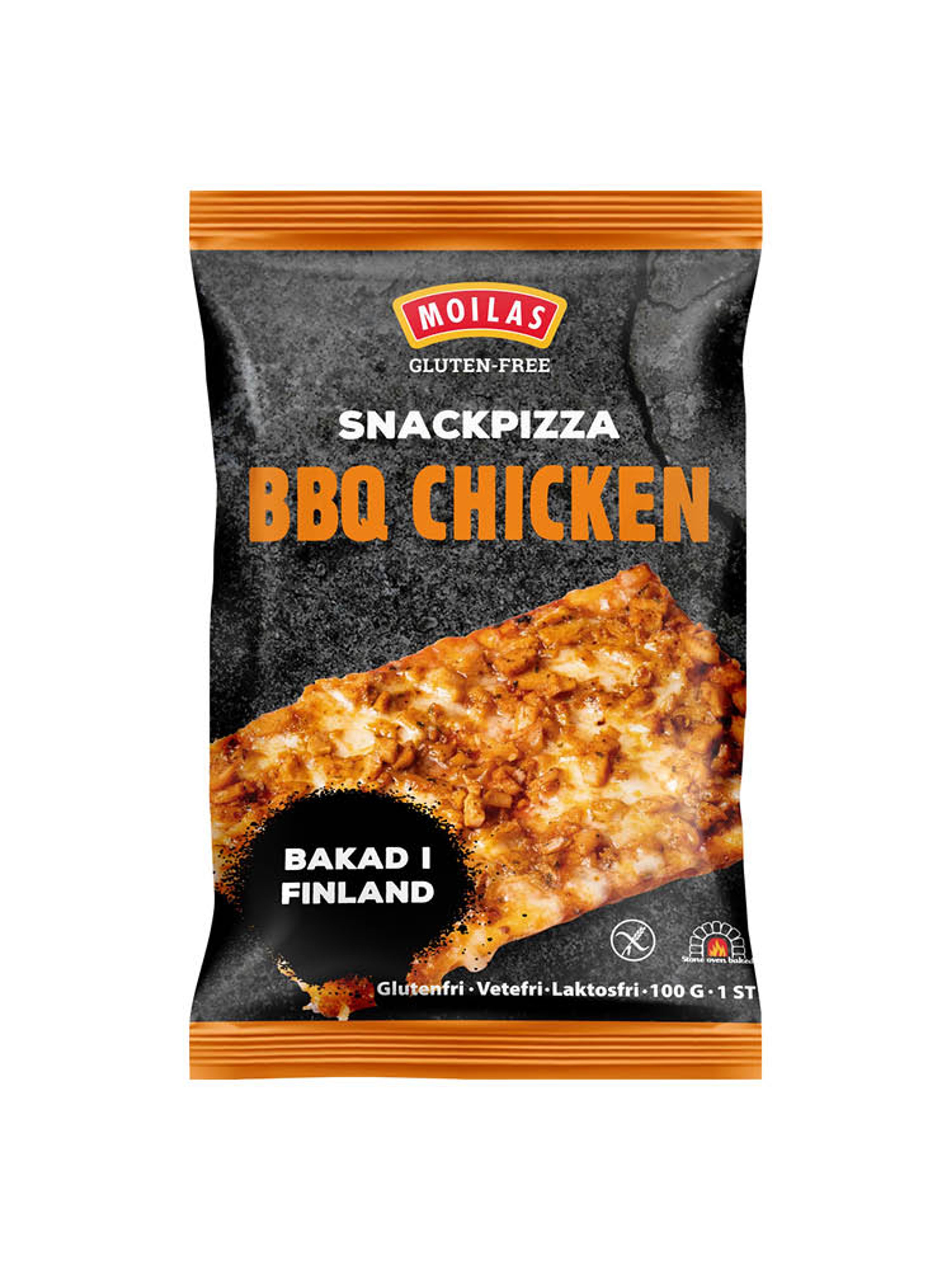 Produktbild som visar Gluten-Free Snackpizza BBQ Chicken från Moilas