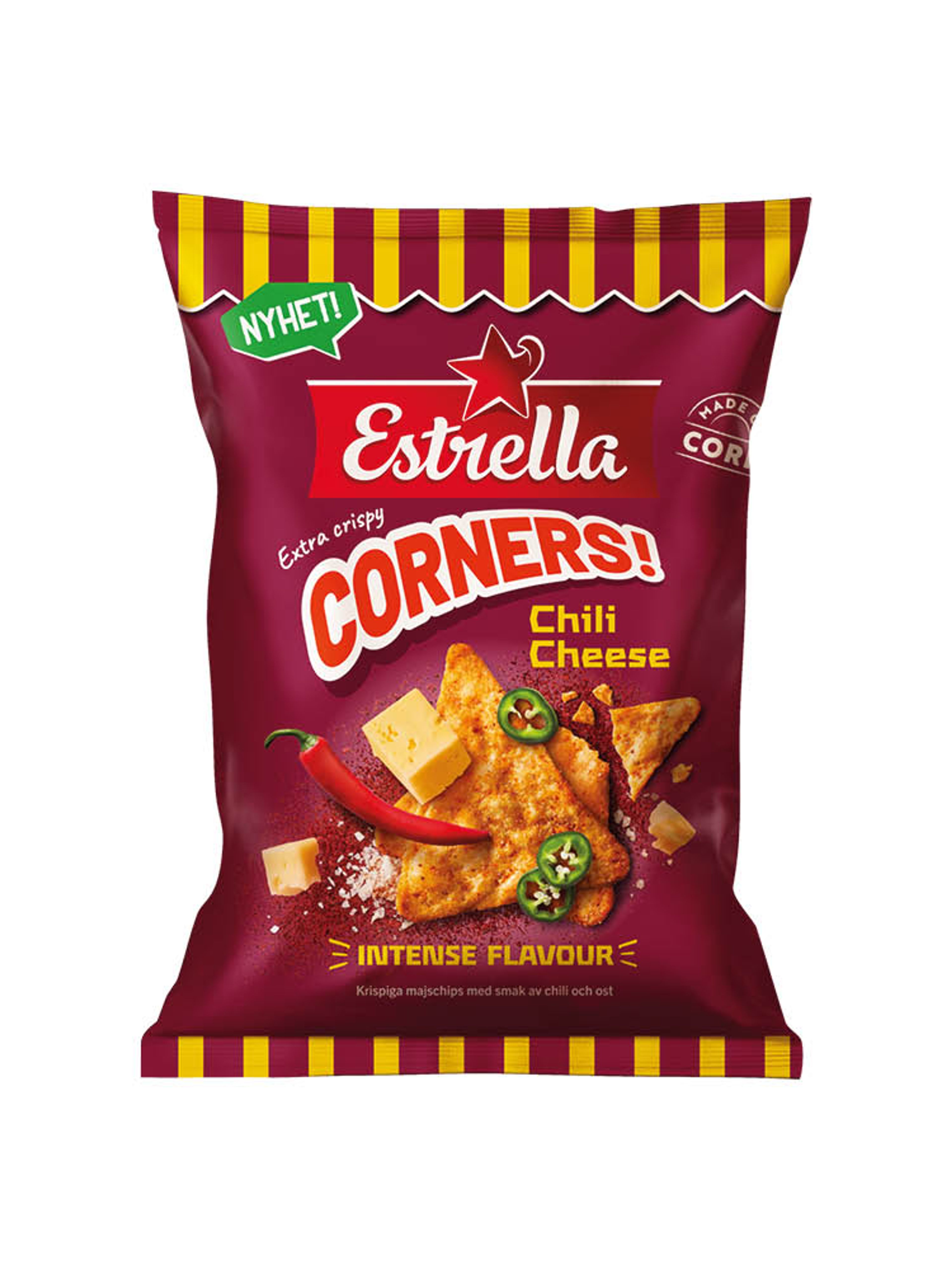 Produktbild som visar Corners Chili Cheese från Estrella