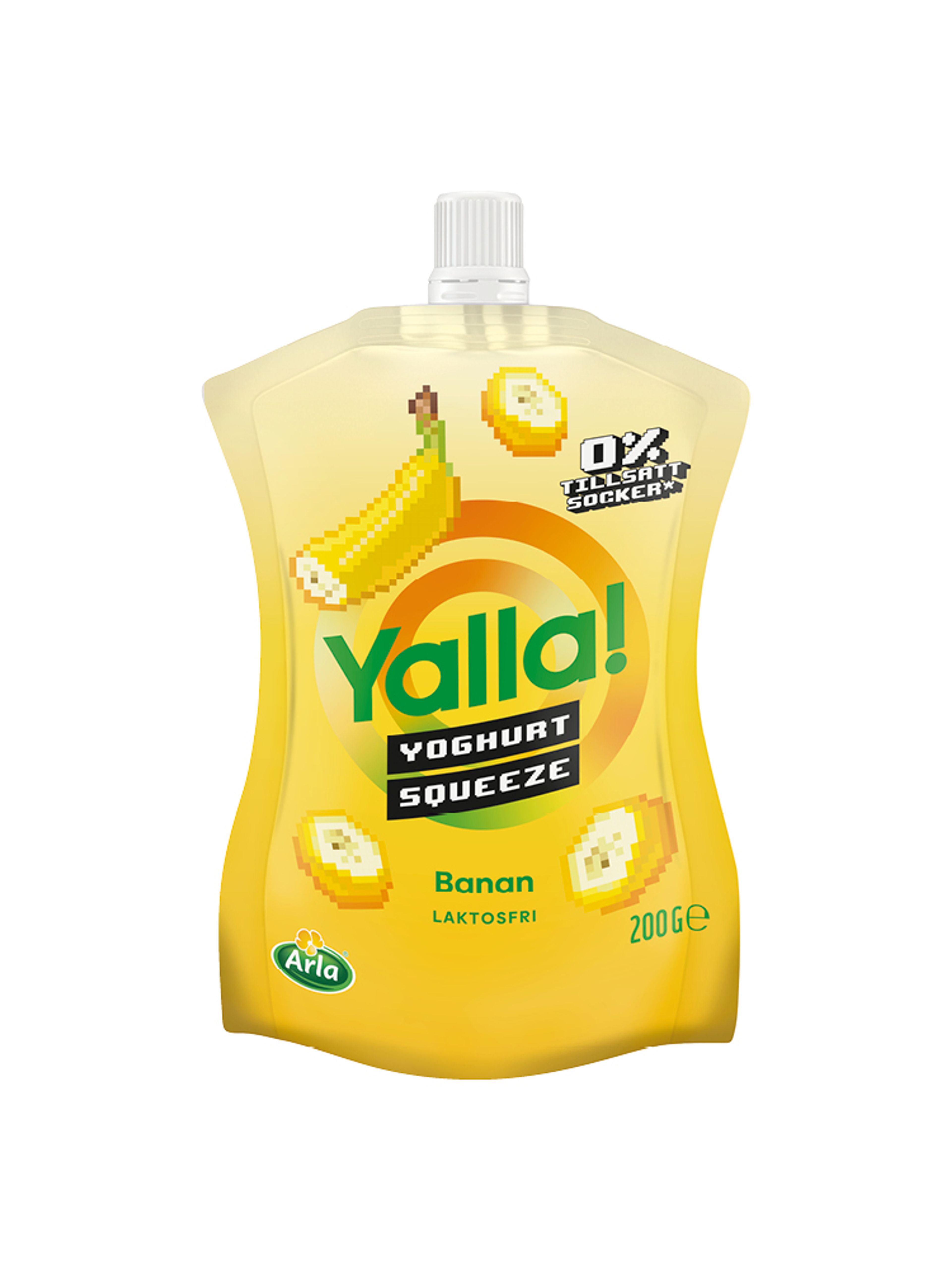 Produktbild som visar Yalla! Yoghurt Squeeze Banan från Yalla®