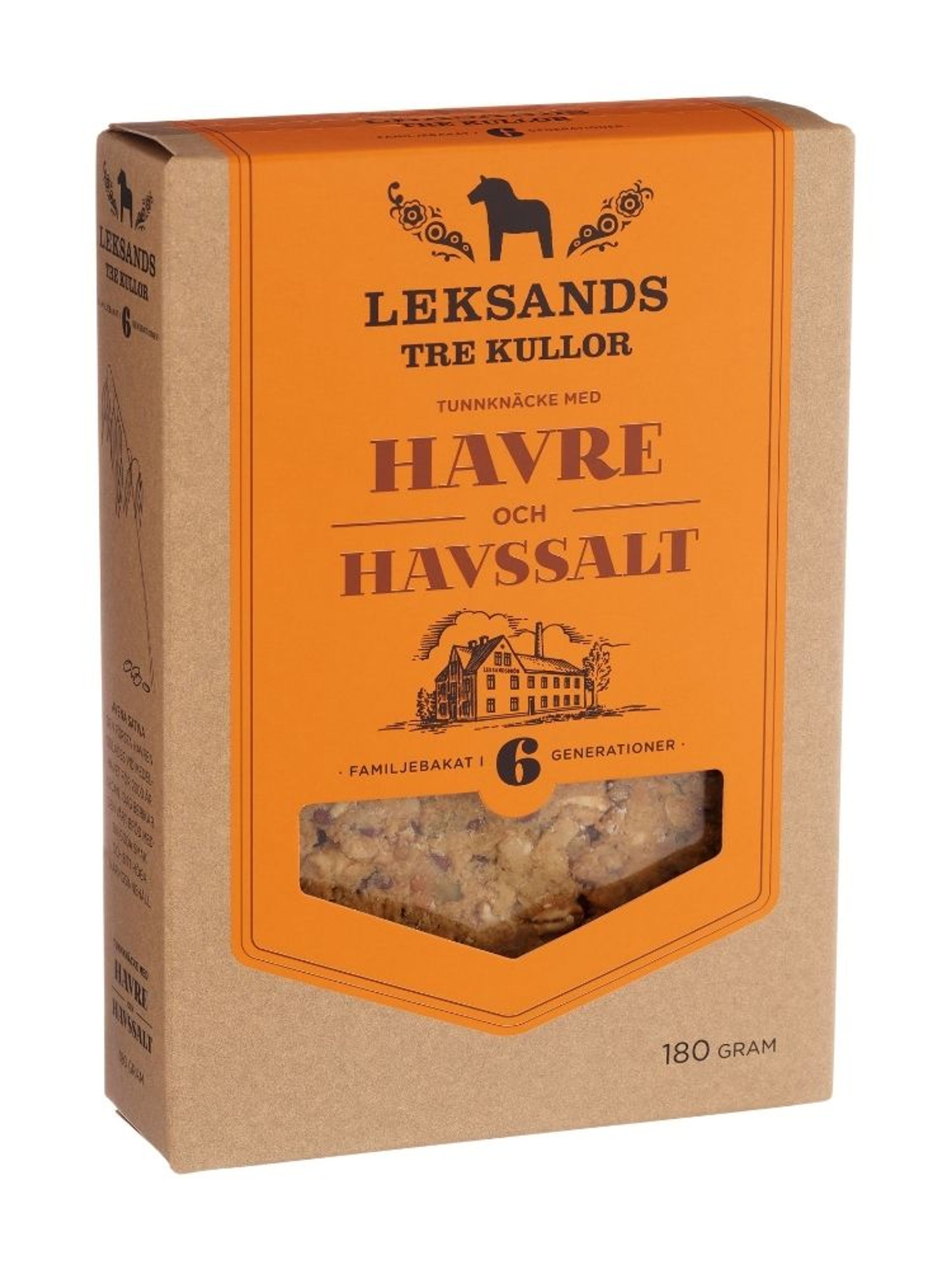 Produktbild som visar Tunnknäcke havre & havssalt från Leksands Knäcke