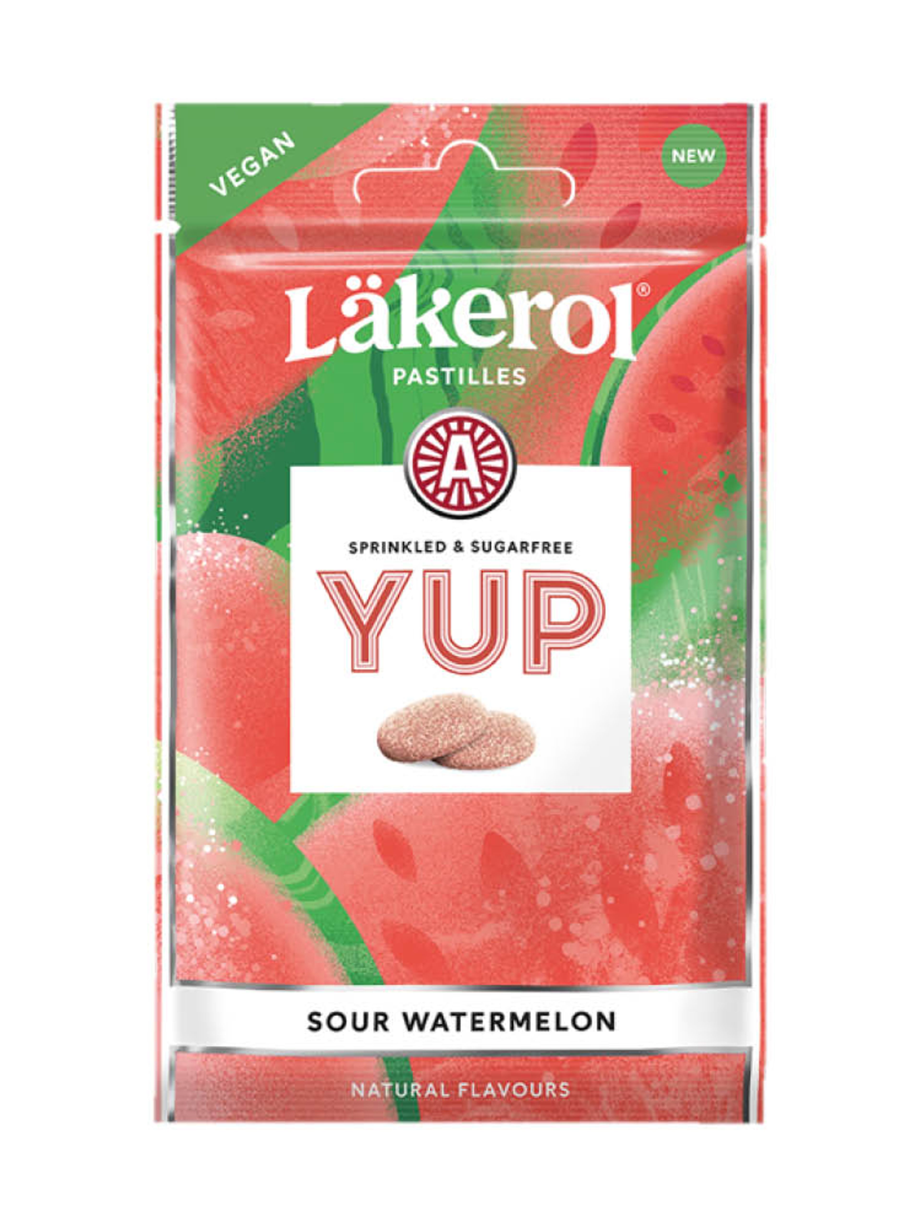 Produktbild som visar Yup Sour Watermelon från Läkerol