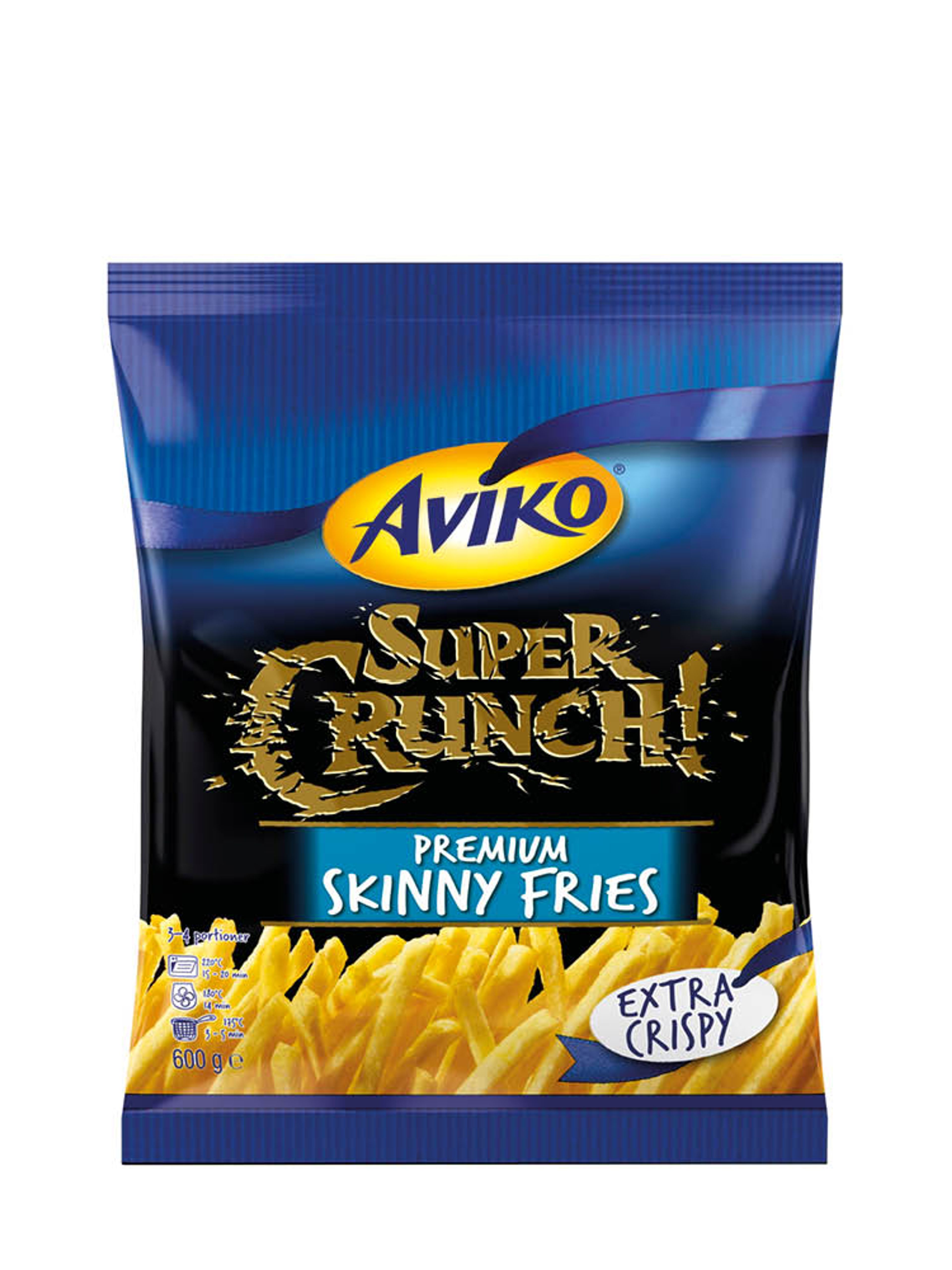 Produktbild som visar Super Crunch Skinny Fries från Aviko