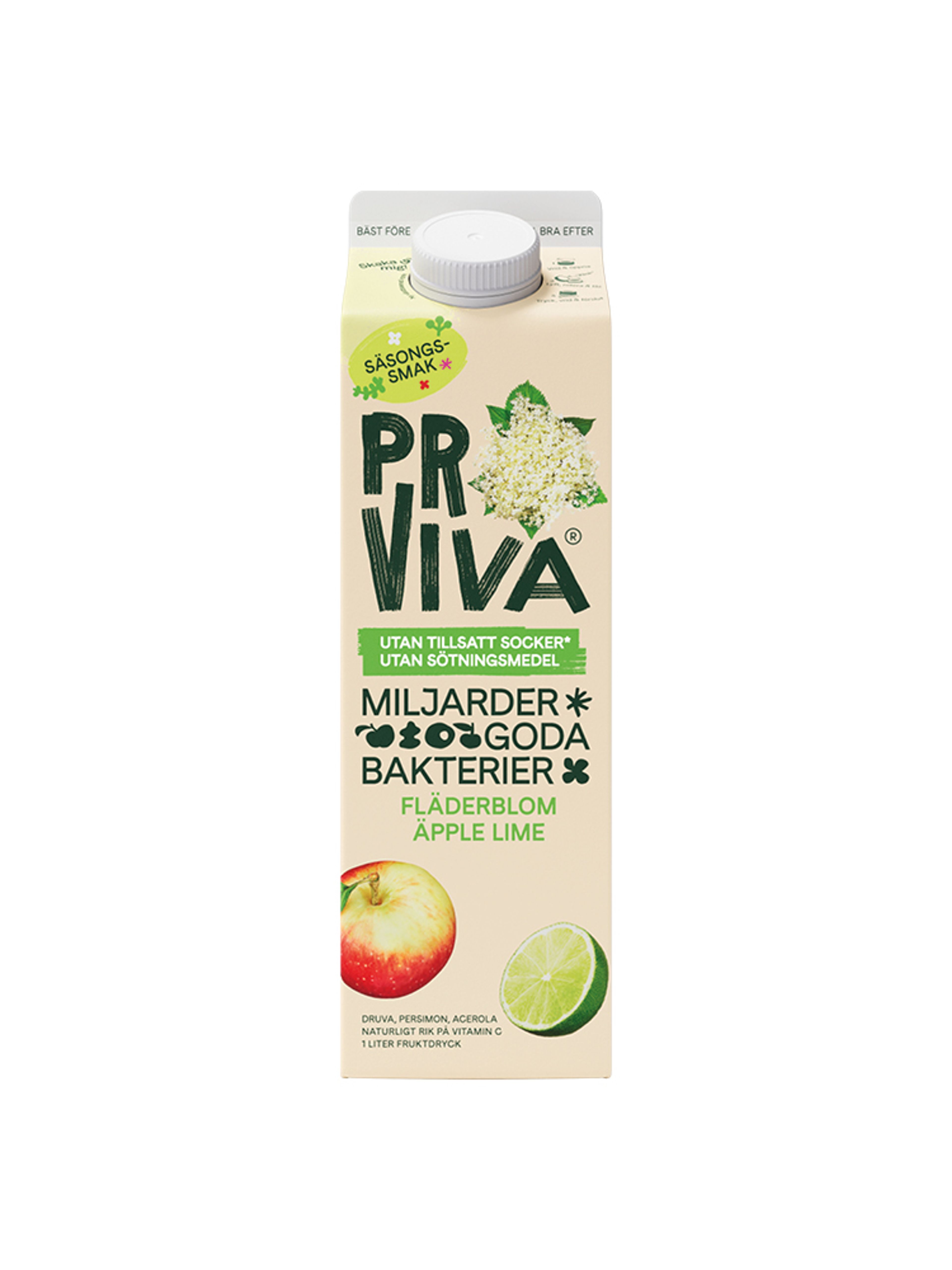 Produktbild som visar Proviva Fläderblom Äpple Lime UTSS från Proviva