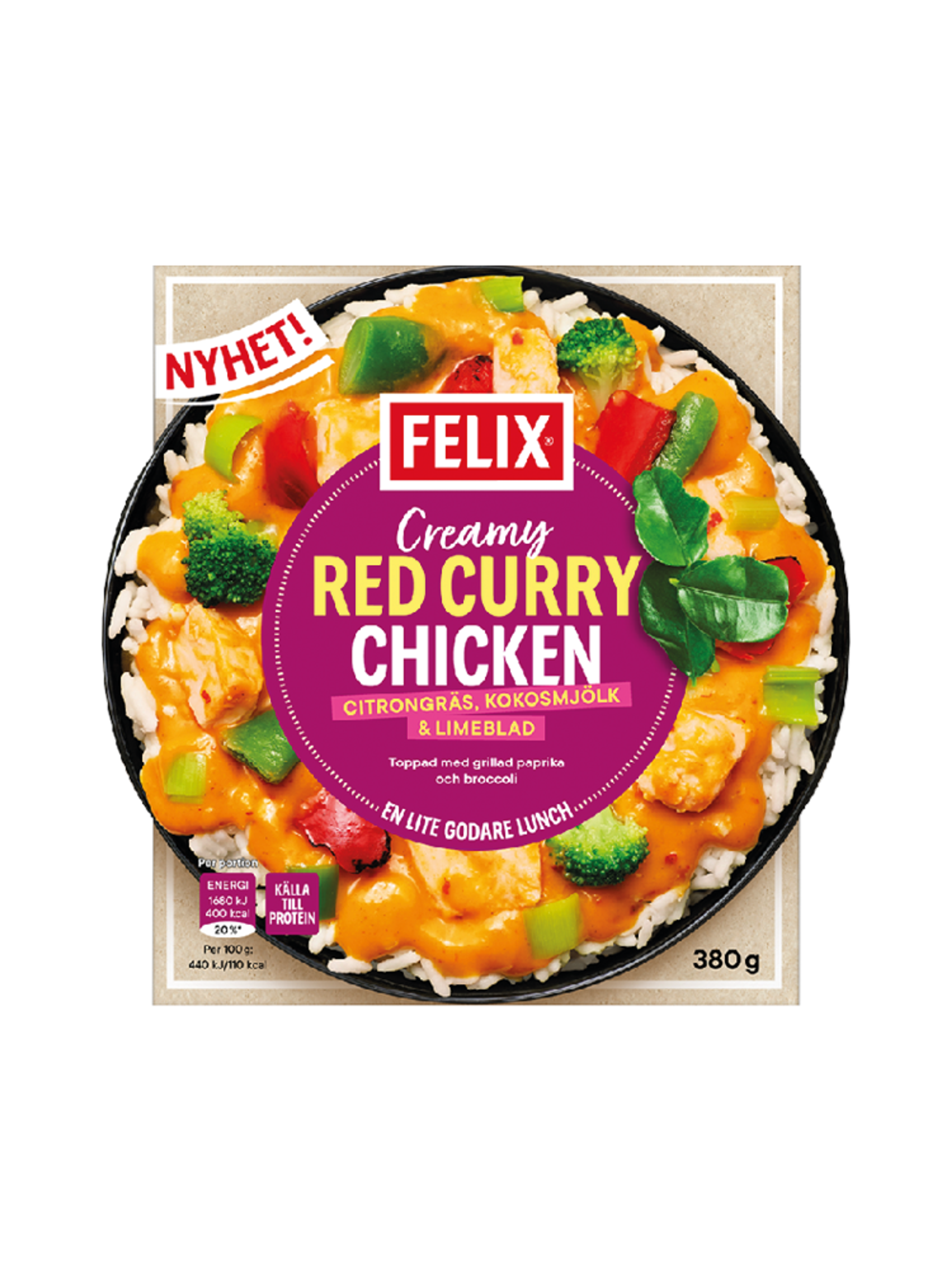 Produktbild som visar Creamy Red Curry Chicken från Felix