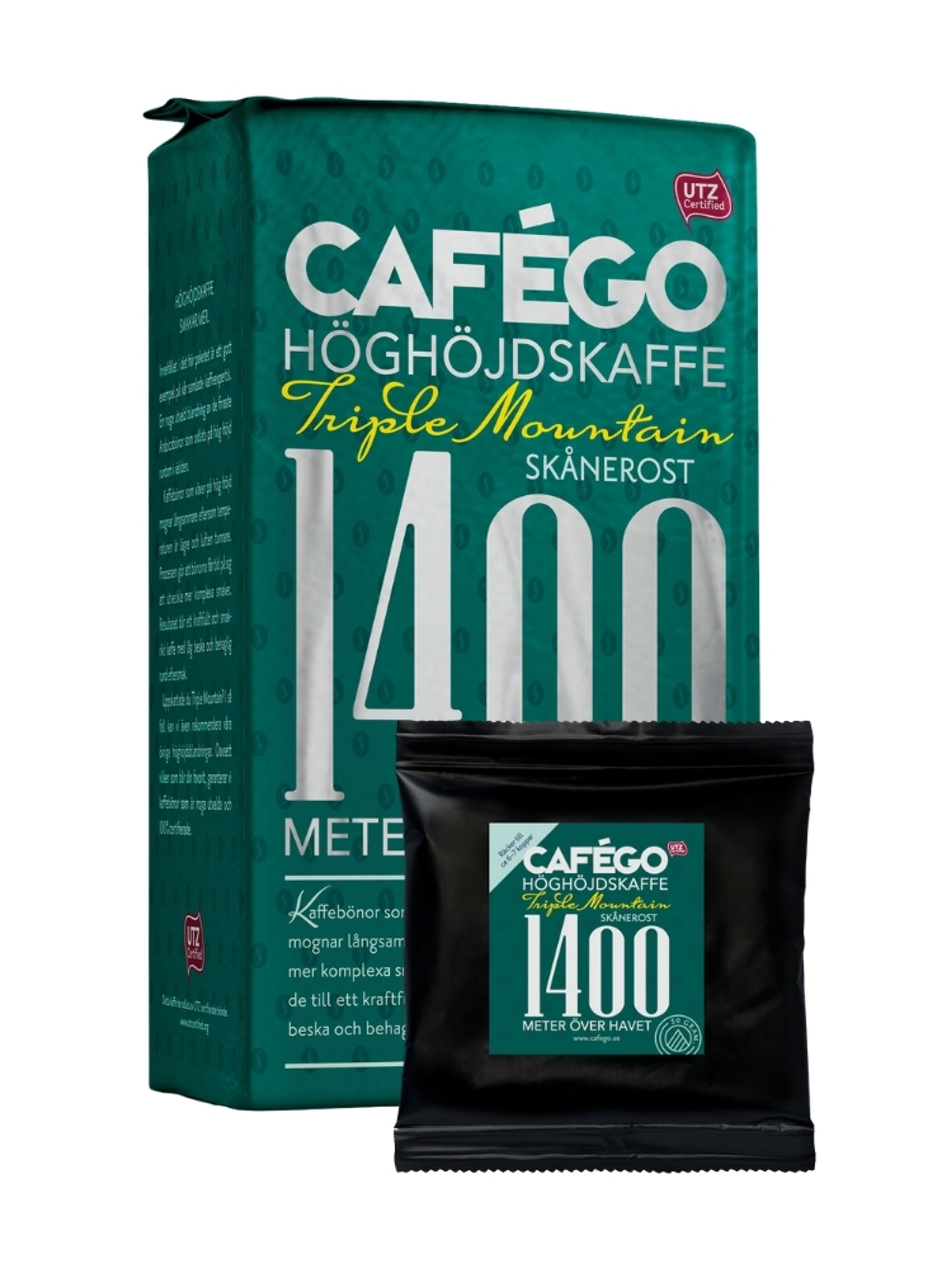 Produktbild som visar Kaffe Triple Mountain (provpåse) från Cafégo