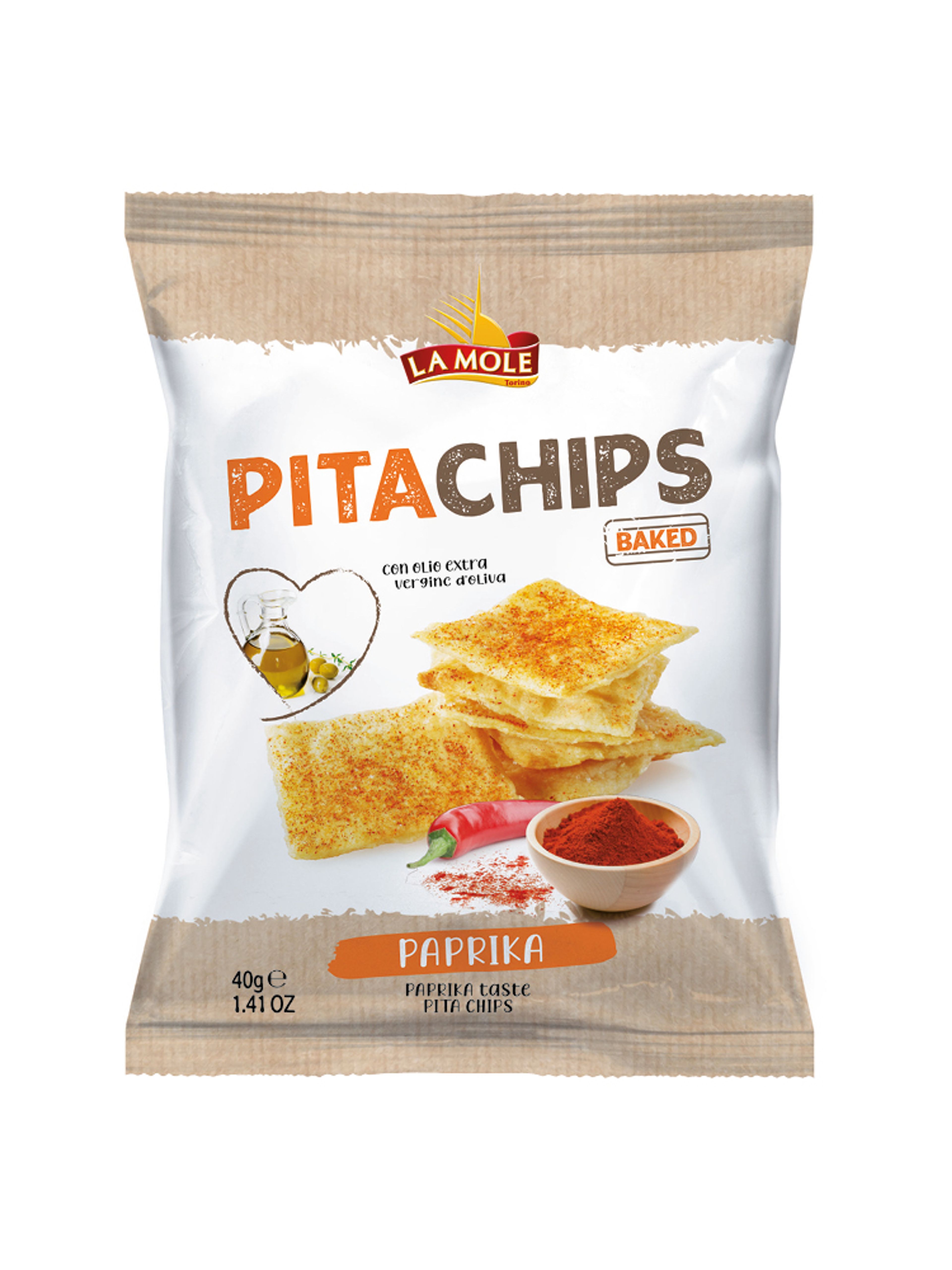 Produktbild som visar Pita Chips Paprika från La Mole
