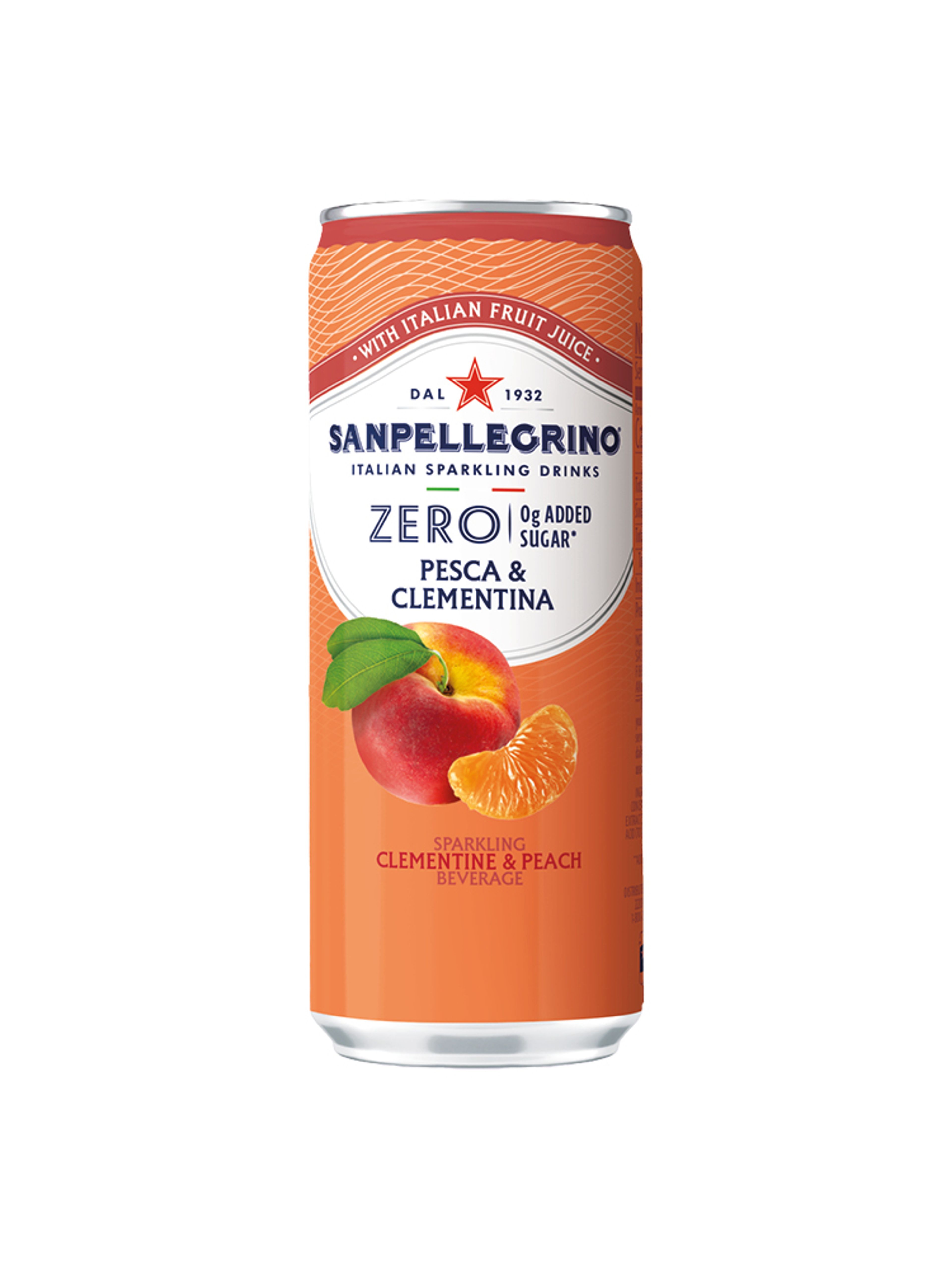 Produktbild som visar Sanpellegrino Zero Added Sugar Pesca & Clementina från Sanpellegrino