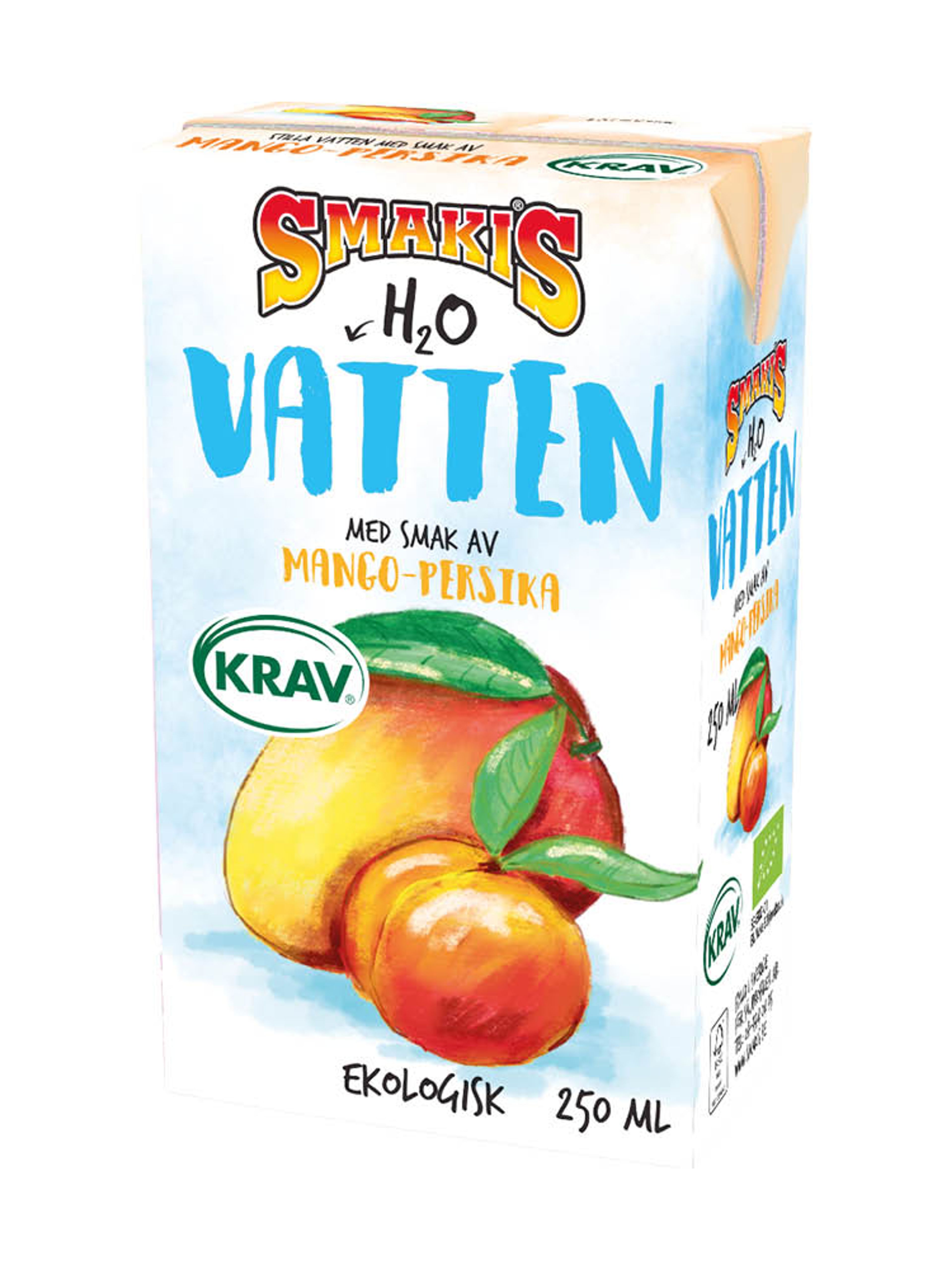 Produktbild som visar Vatten Mango Persika från Smakis