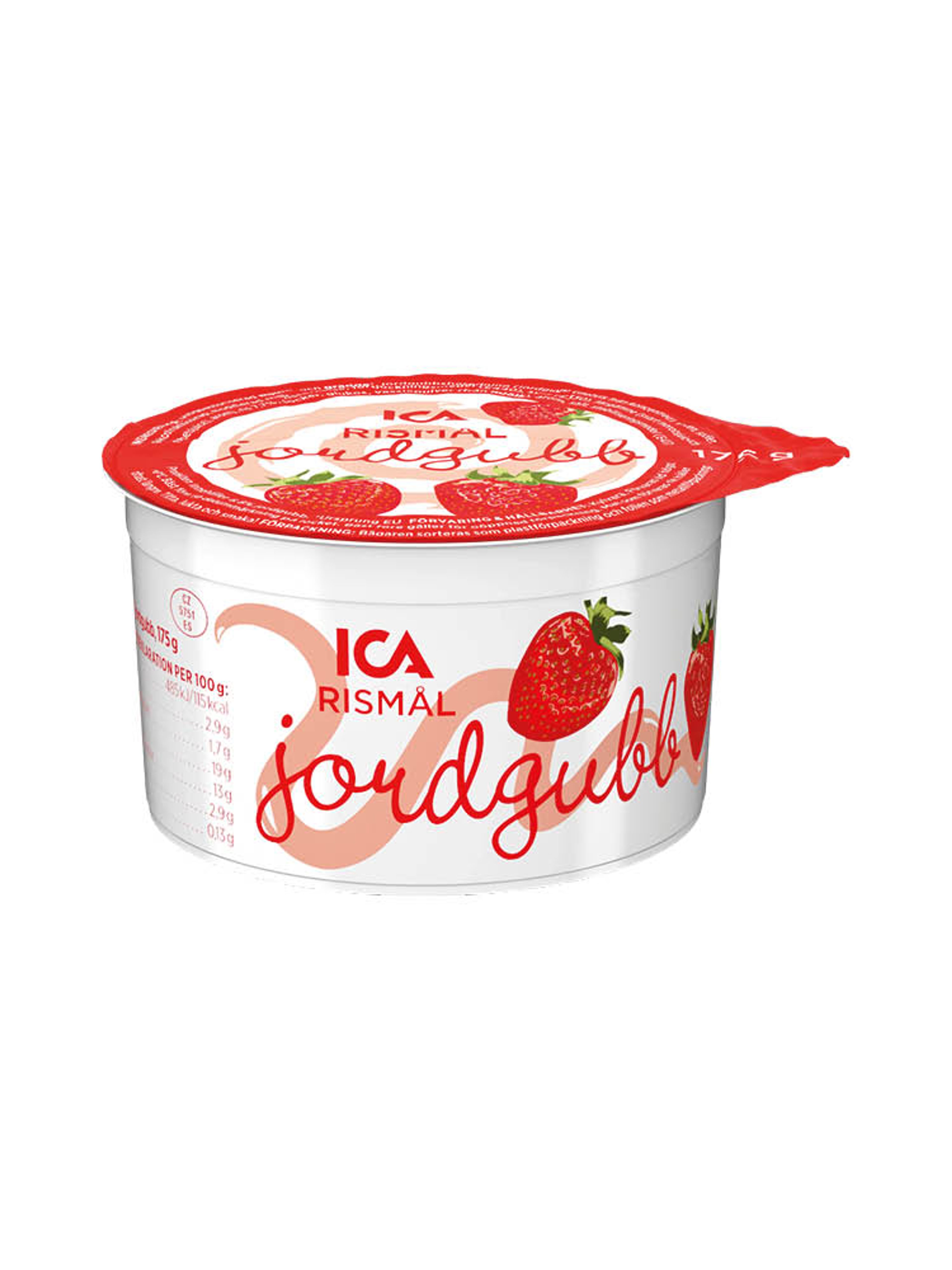 Produktbild som visar ICA Rismål Jordgubb från ICA