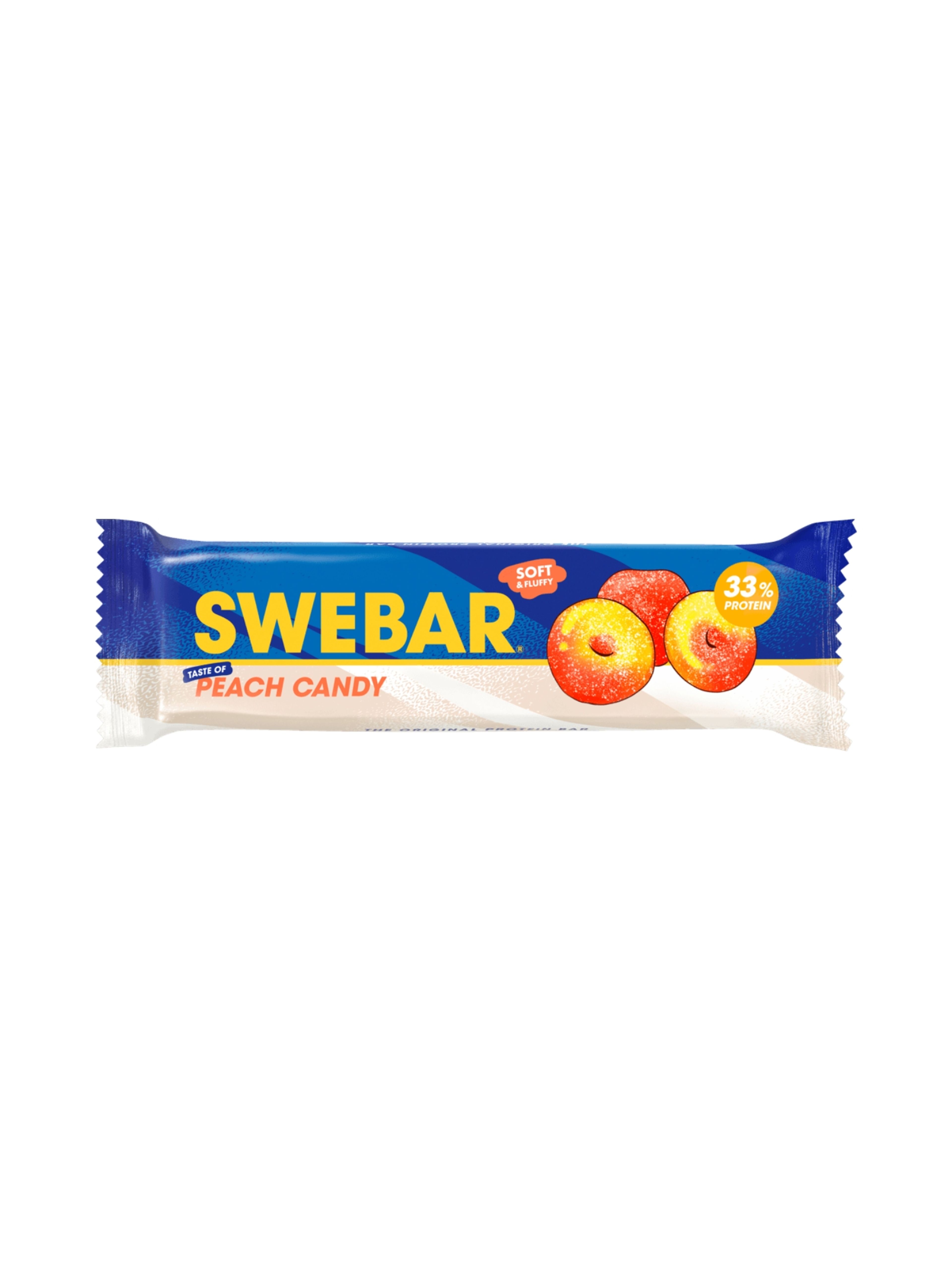 Produktbild som visar Proteinbar Peach Candy från Swebar