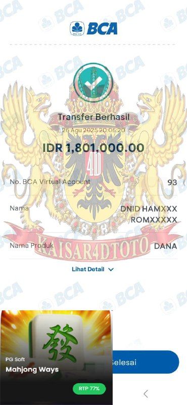 BUKTI JACKPOT KAISAR4DTOTO