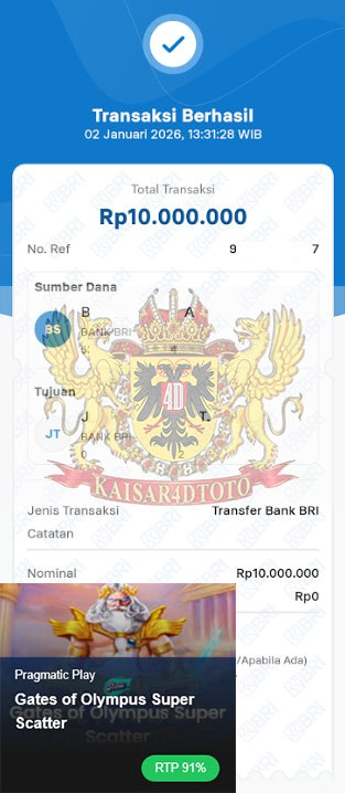 BUKTI JACKPOT KAISAR4DTOTO