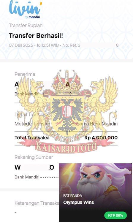 BUKTI JACKPOT KAISAR4DTOTO