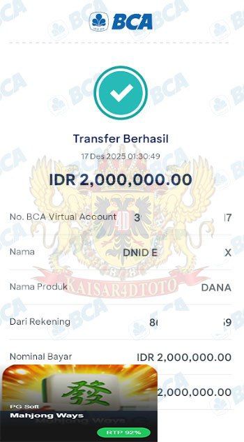 BUKTI JACKPOT KAISAR4DTOTO