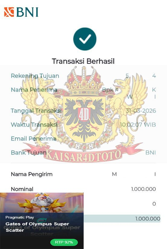 BUKTI JACKPOT KAISAR4DTOTO